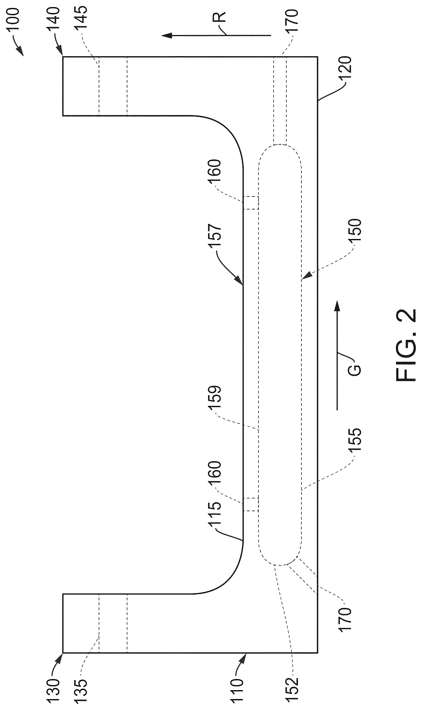 Patent US12613034 Figure 2 – Ceramic matrix composite component with corrugated wall
