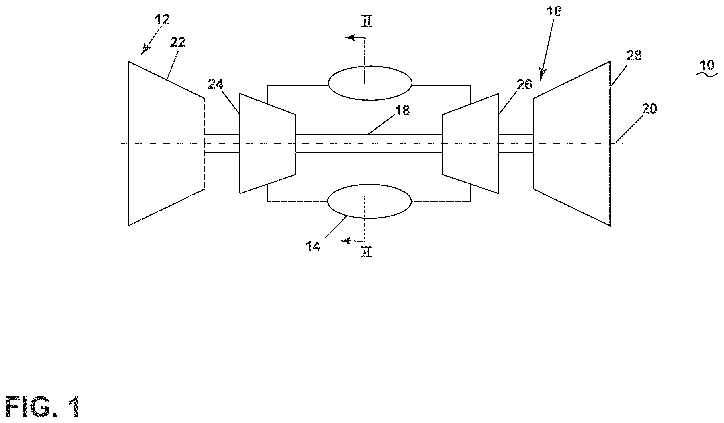 Patent US12613035 Figure 1 – Combustion section for a turbine engine