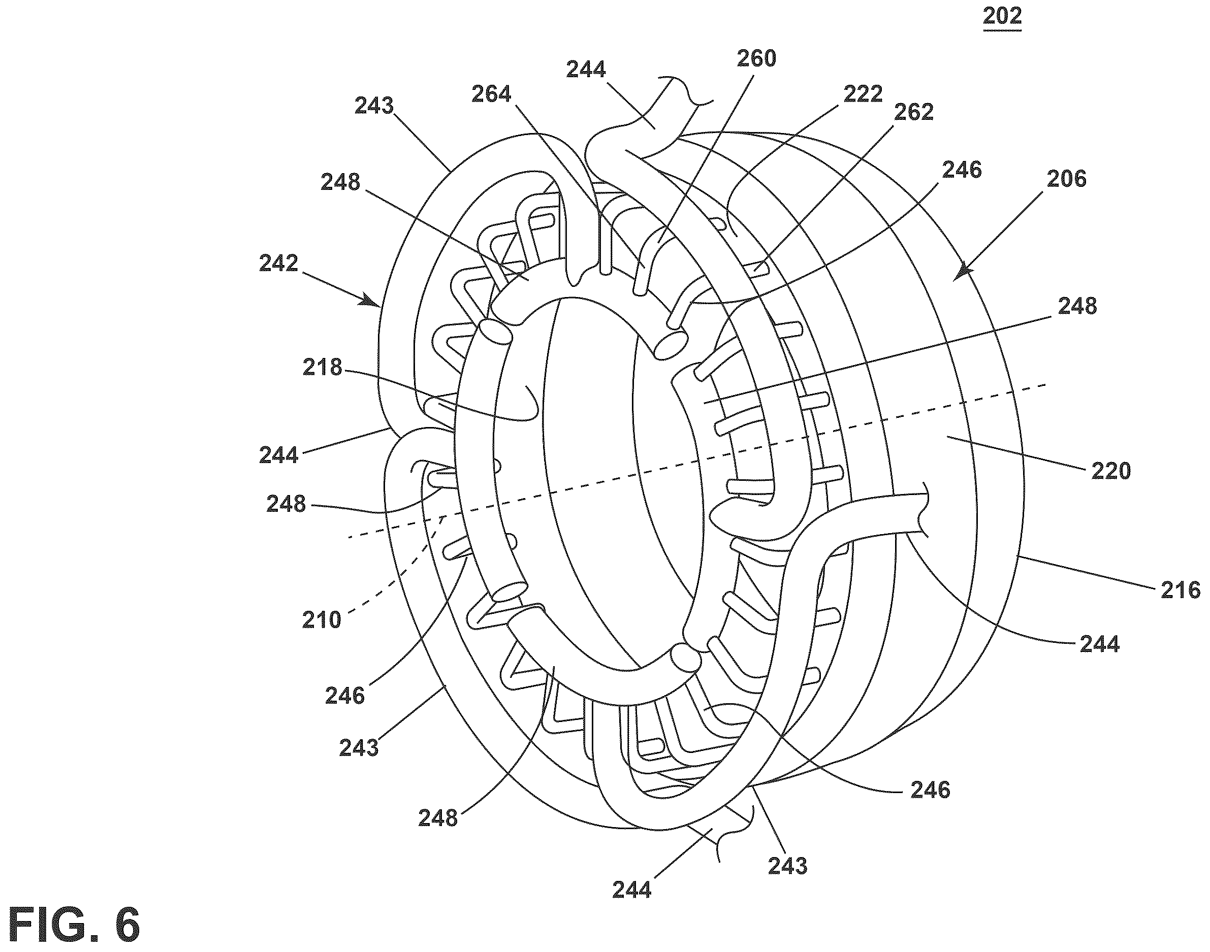 Patent US12613035 Figure 6 – Combustion section for a turbine engine