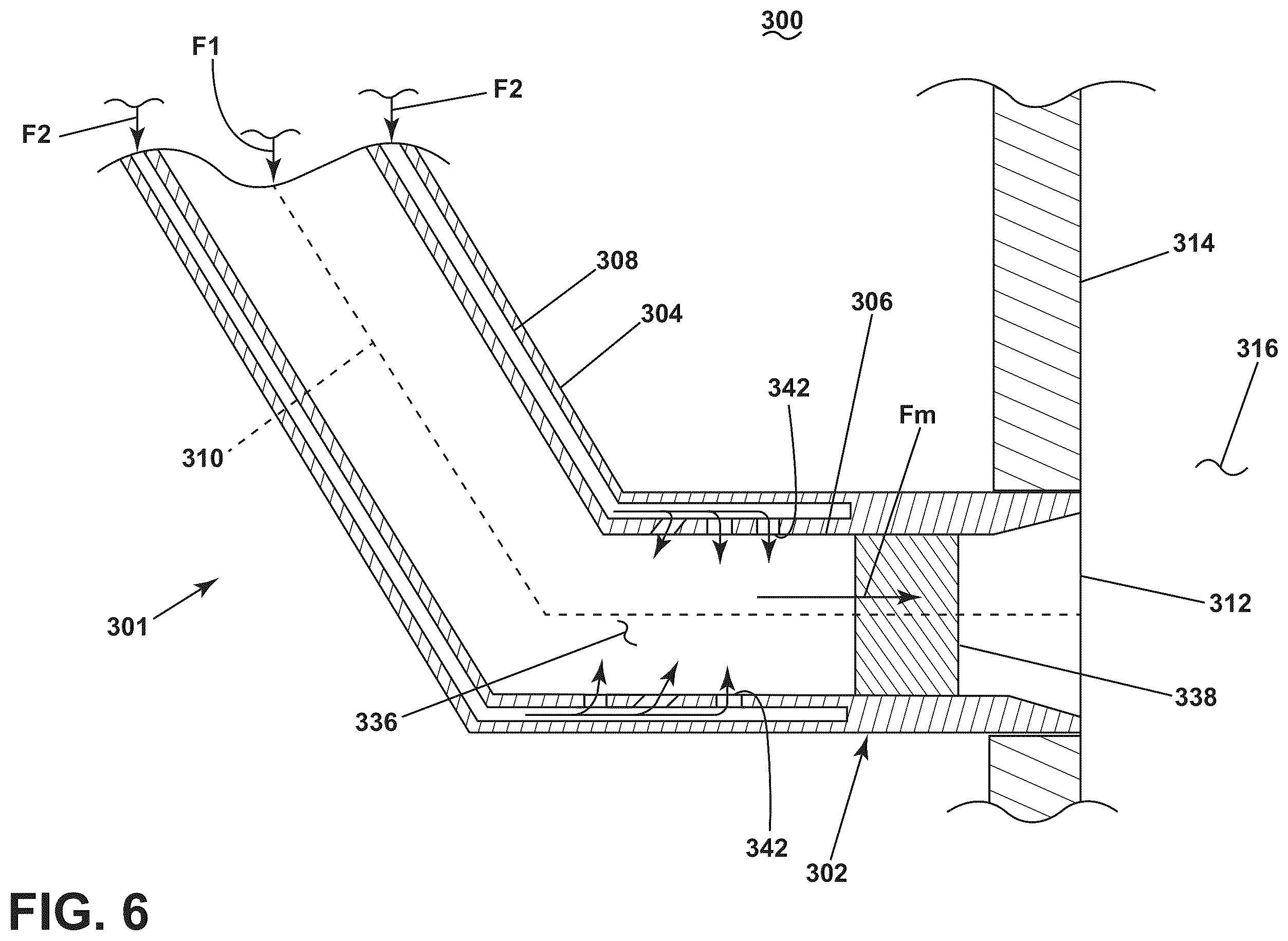 Patent US12613036 Figure 6 – Turbine engine having a combustion section with a fuel nozzle