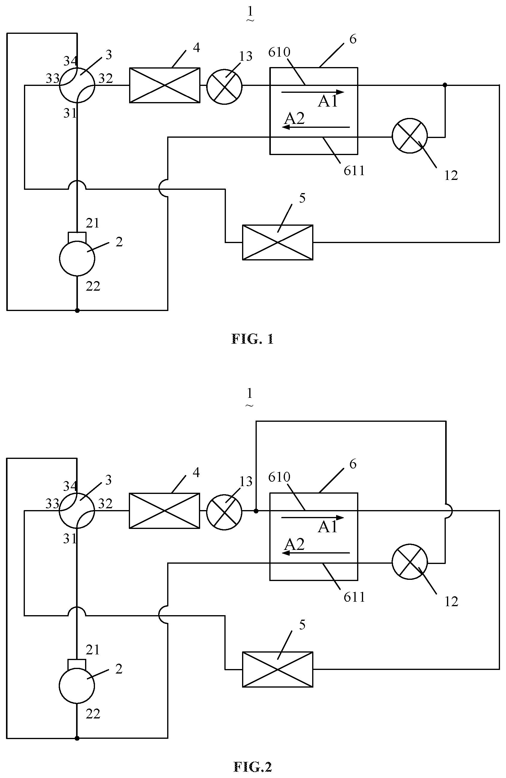 Patent US12613039 Figure 1 – Heat exchanger, electric control box and air conditioning system