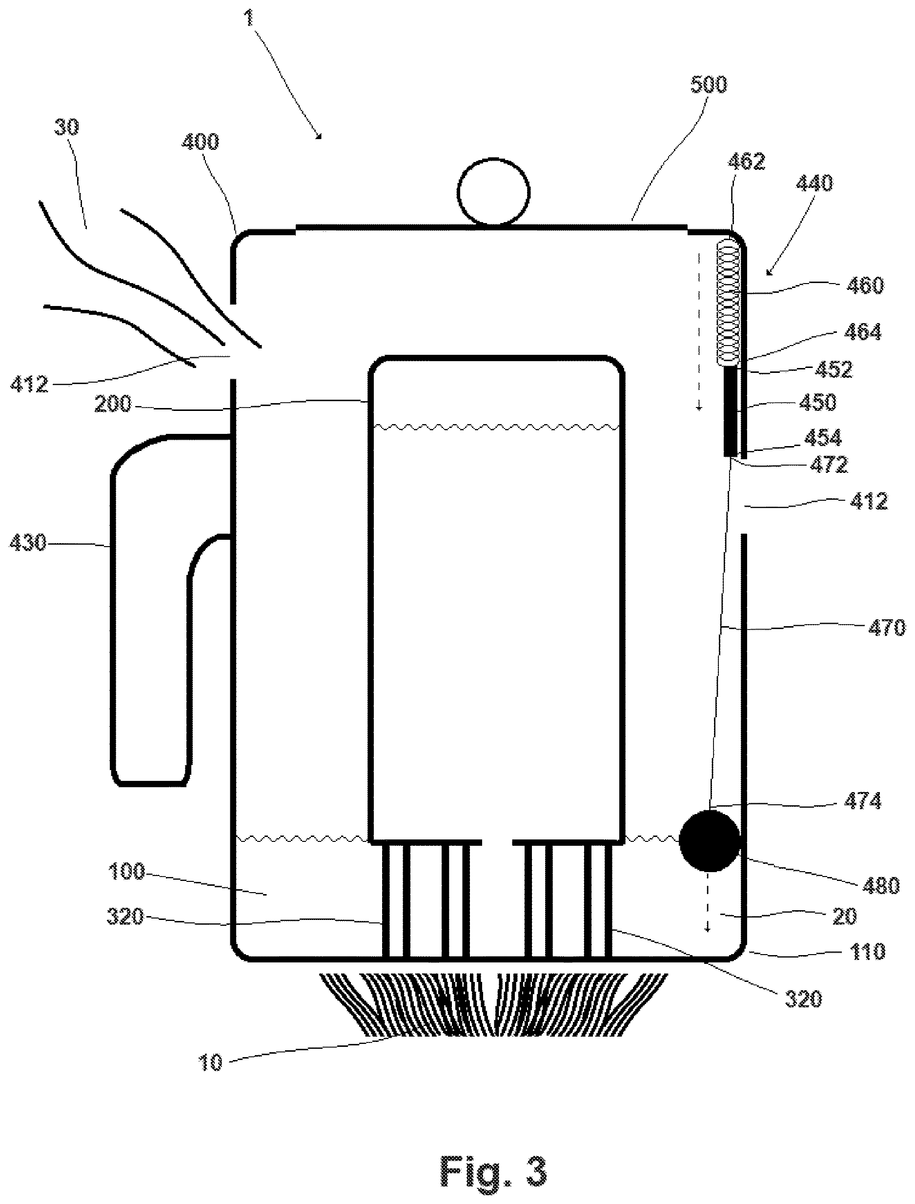 Patent US12613043 Figure 3 – Humidifying device