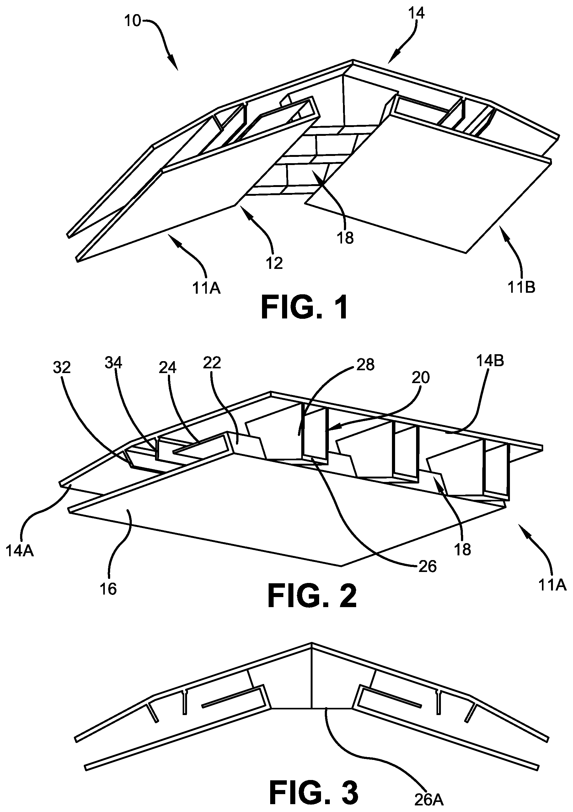 Patent US12613045 Figure 1 – Roof ridge vent
