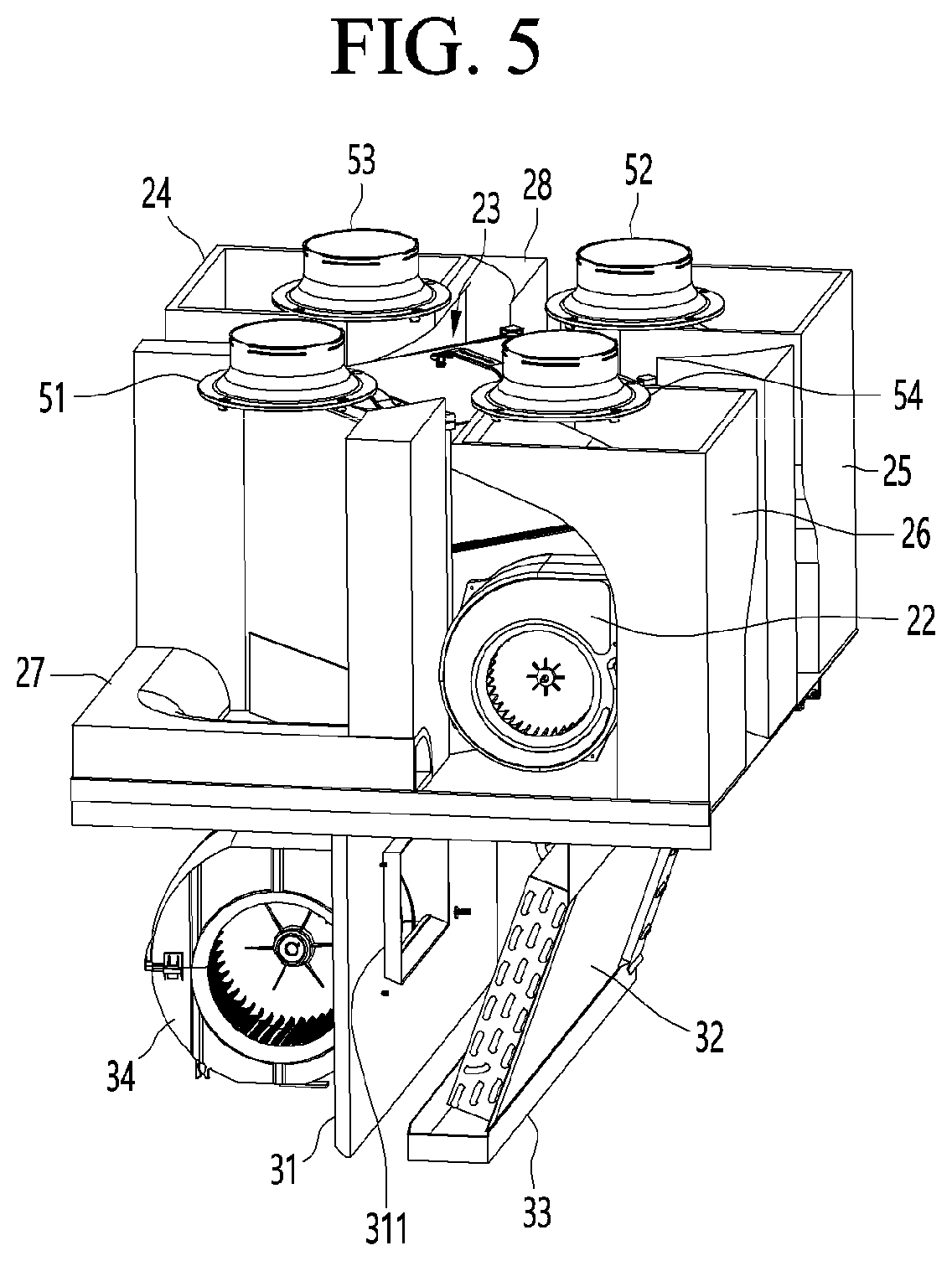 Patent US12613046 Figure 5 – Ventilation apparatus