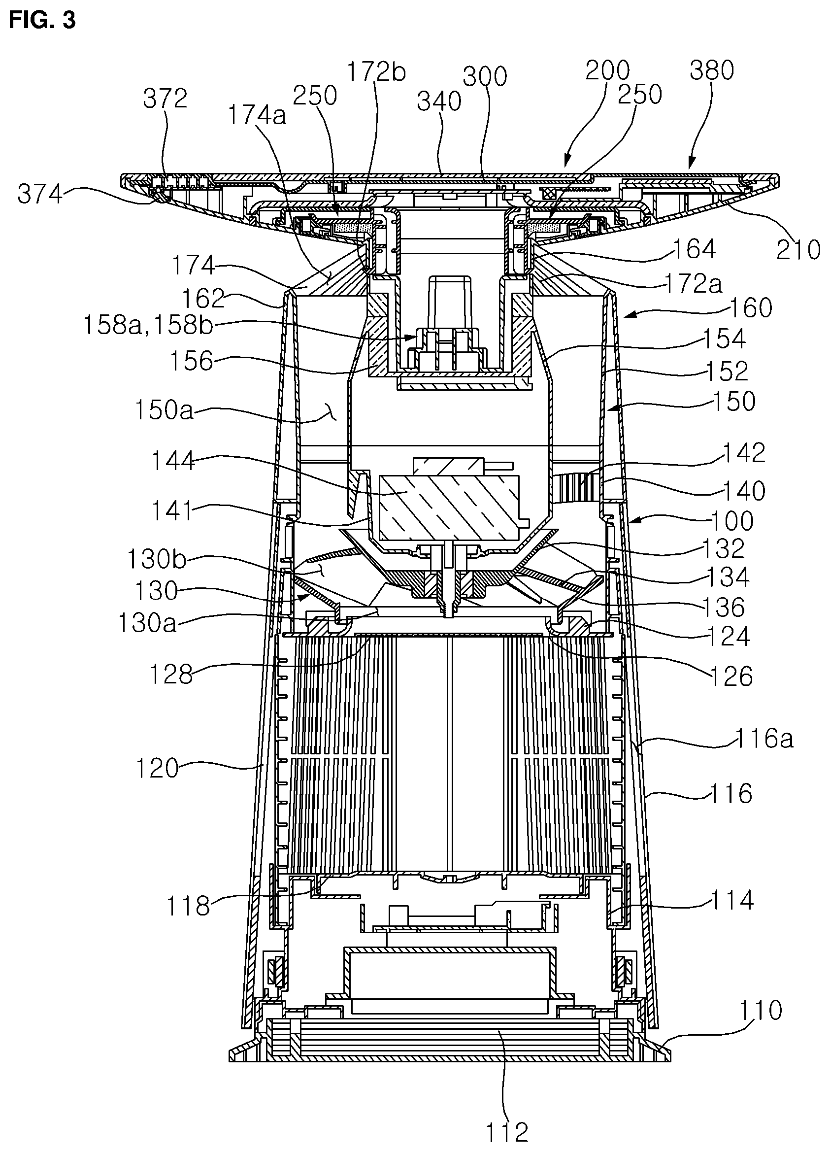 Patent US12613047 Figure 3 – Air cleaner