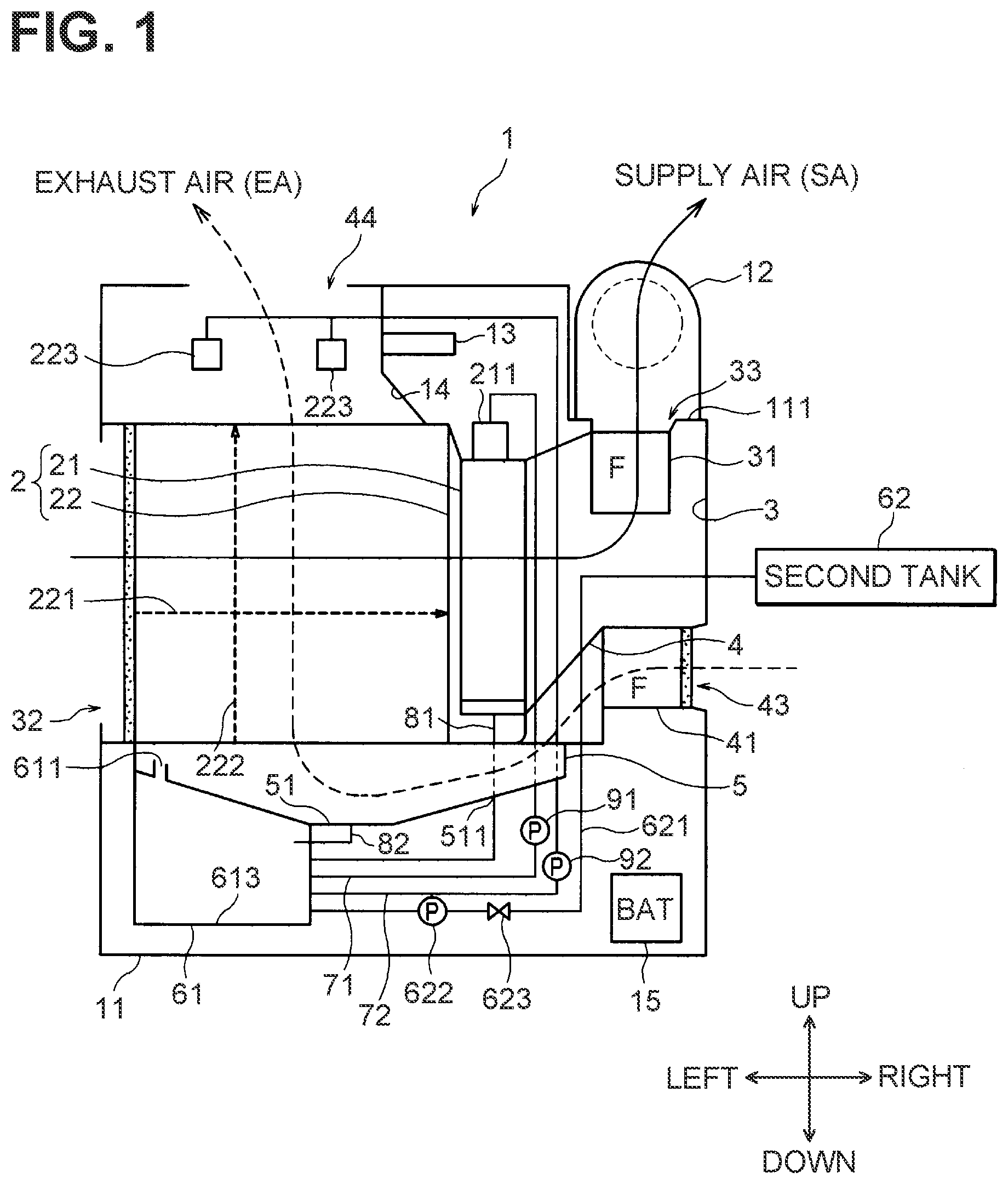 Patent US12613054 Figure 1 – Air conditioner