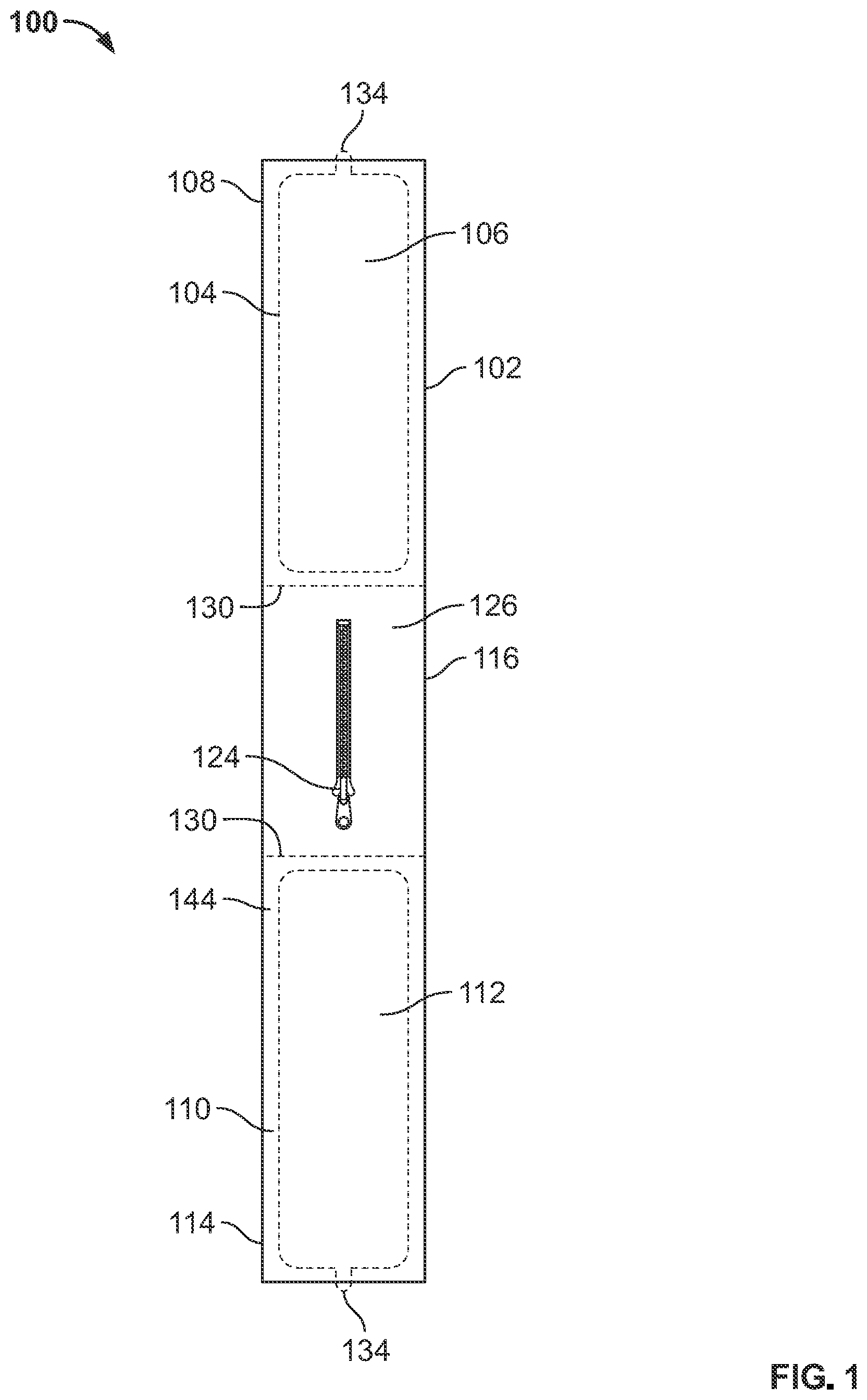 Patent US12613060 Figure 1 – Wearable cooling/heating system