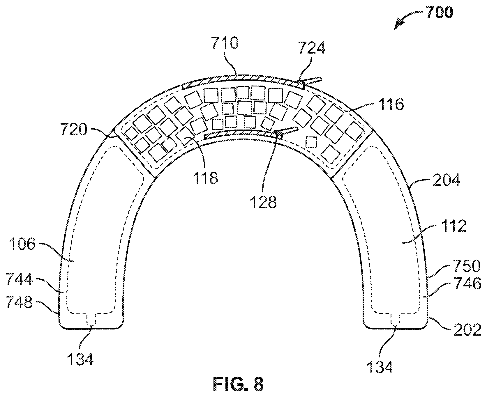 Patent US12613060 Figure 8 – Wearable cooling/heating system