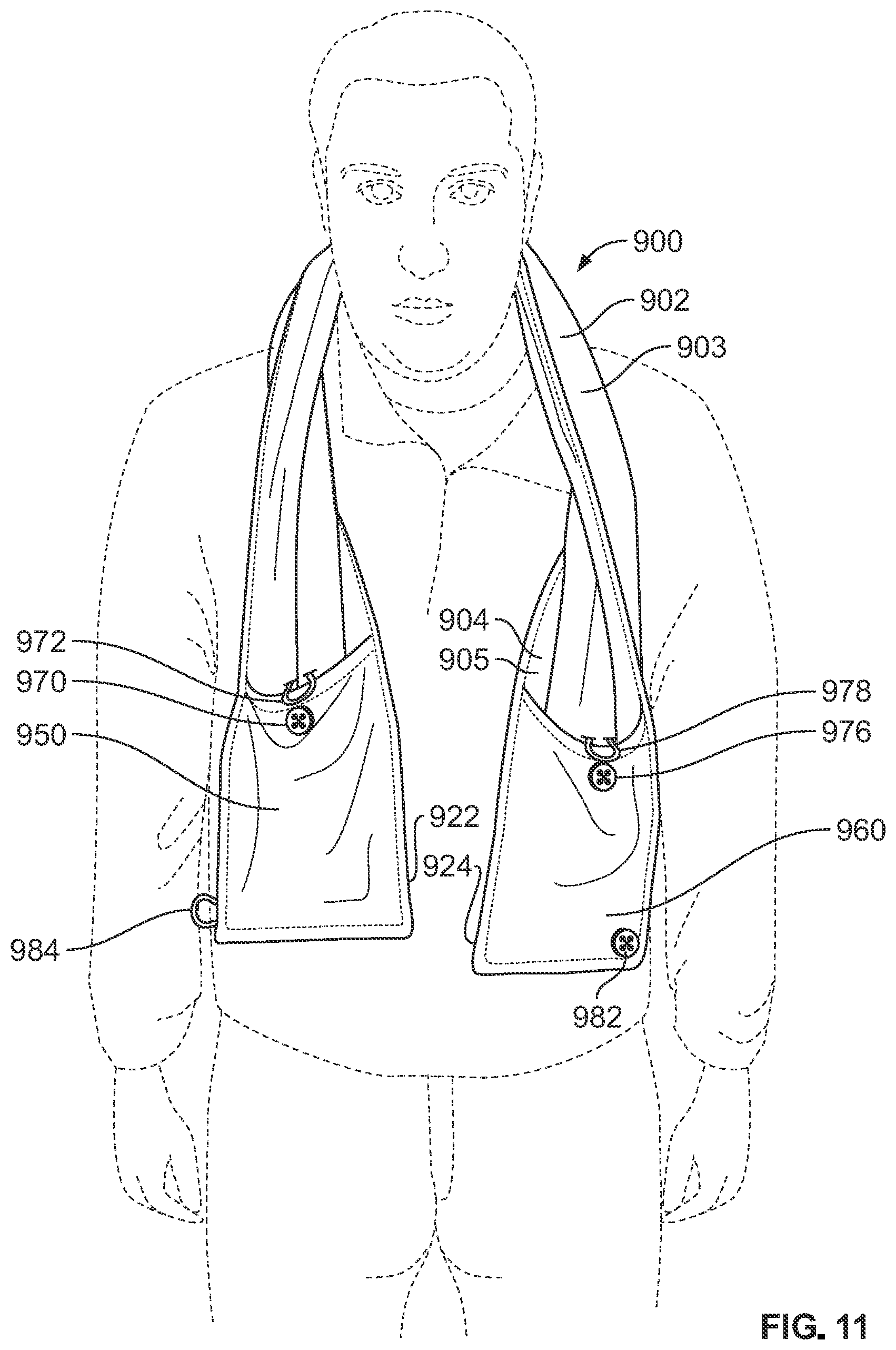 Patent US12613060 Figure 11 – Wearable cooling/heating system