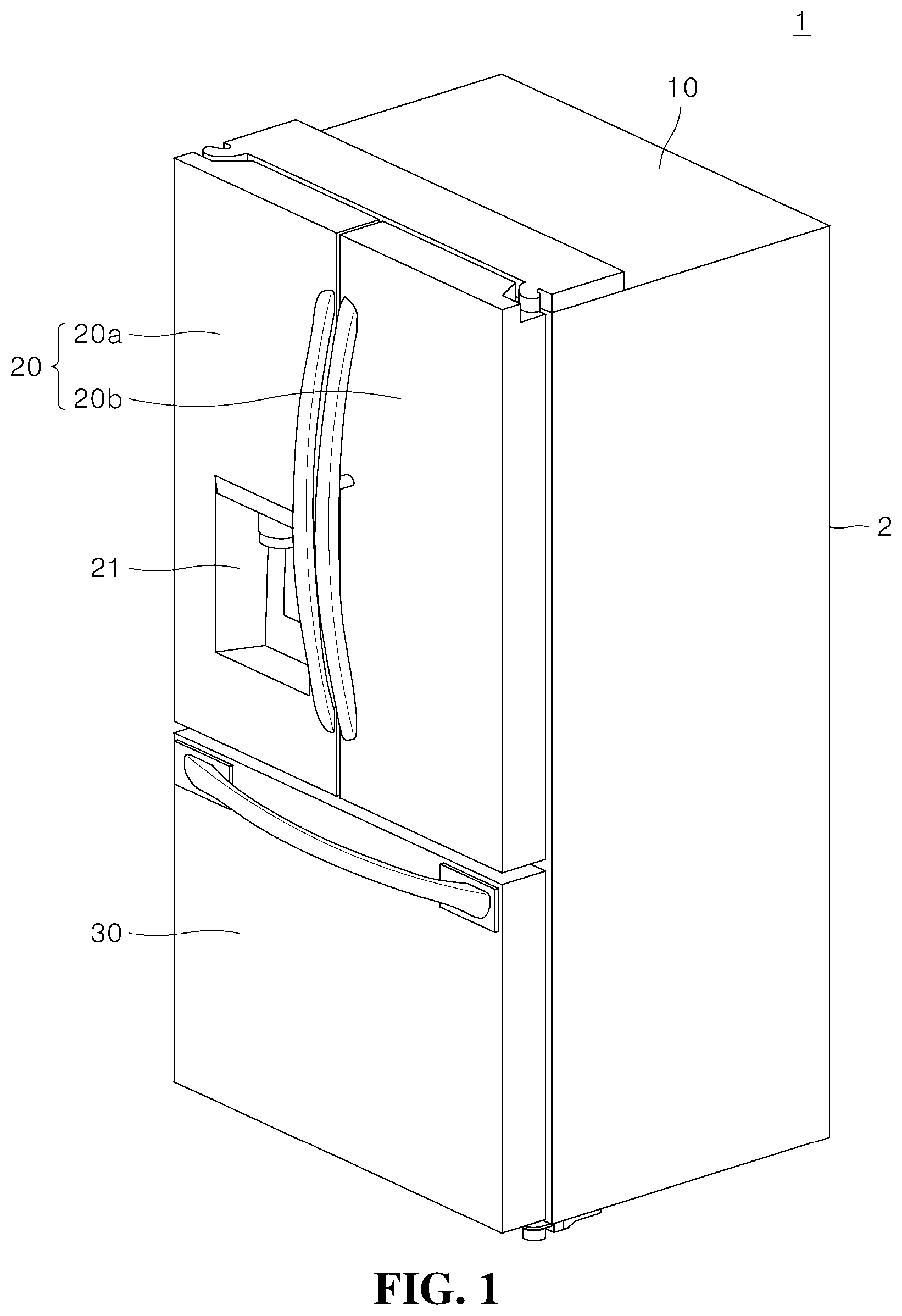 Patent US12613062 Figure 1 – Refrigerator