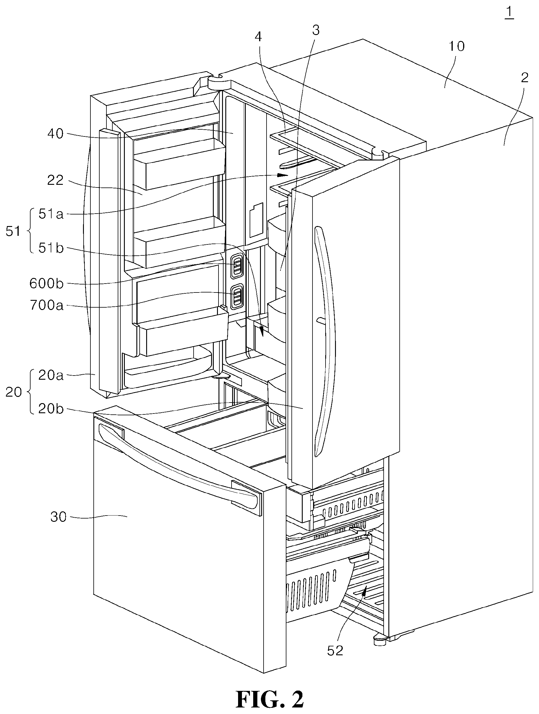 Patent US12613062 Figure 2 – Refrigerator