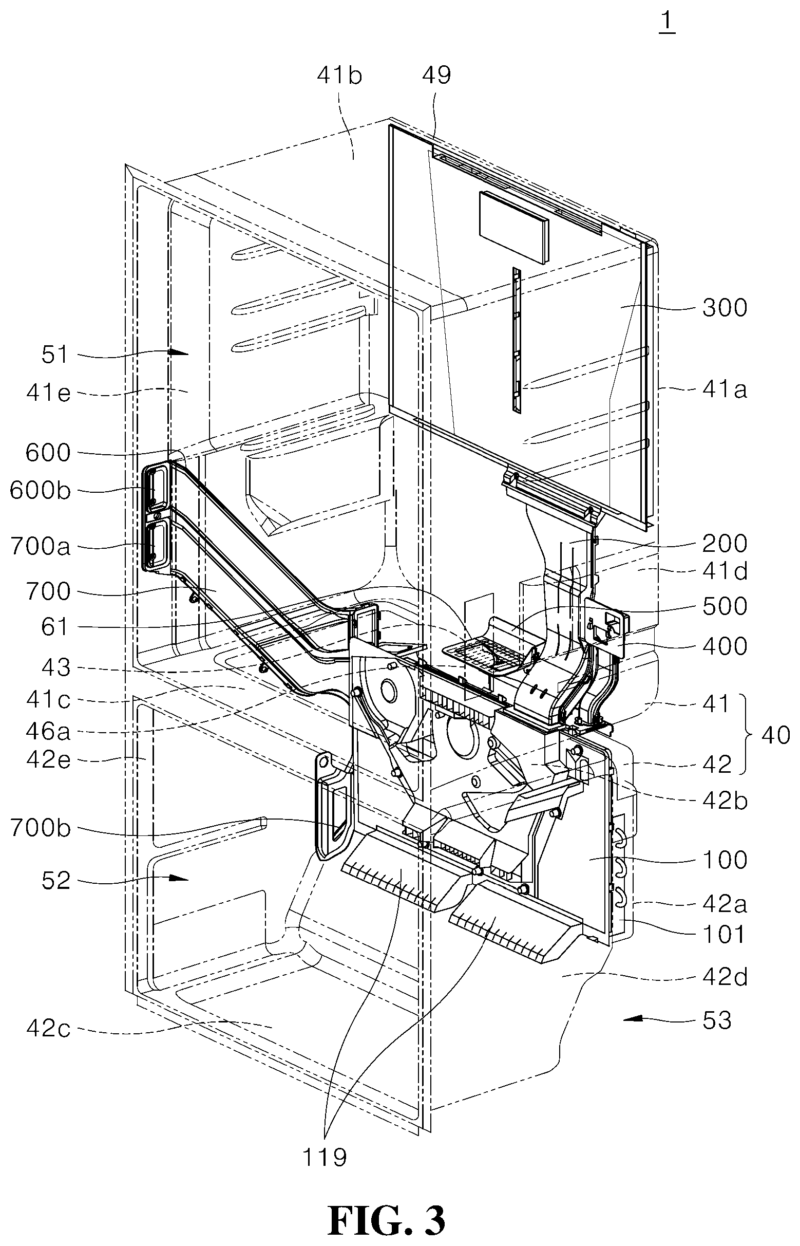 Patent US12613062 Figure 3 – Refrigerator