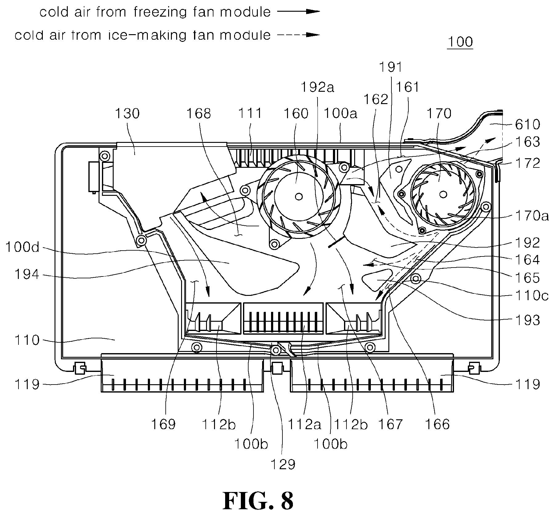 Patent US12613062 Figure 11 – Refrigerator