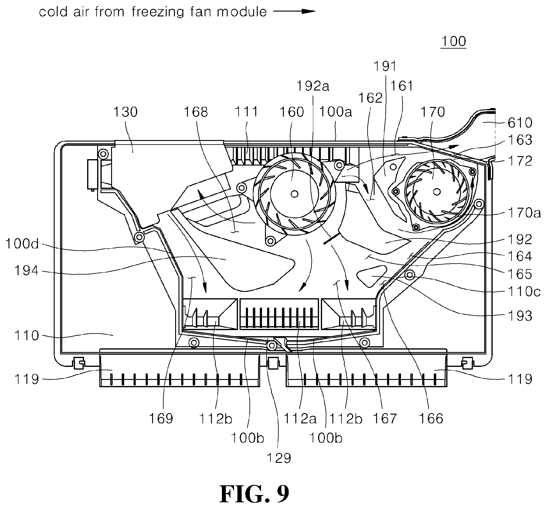 Patent US12613062 Figure 12 – Refrigerator