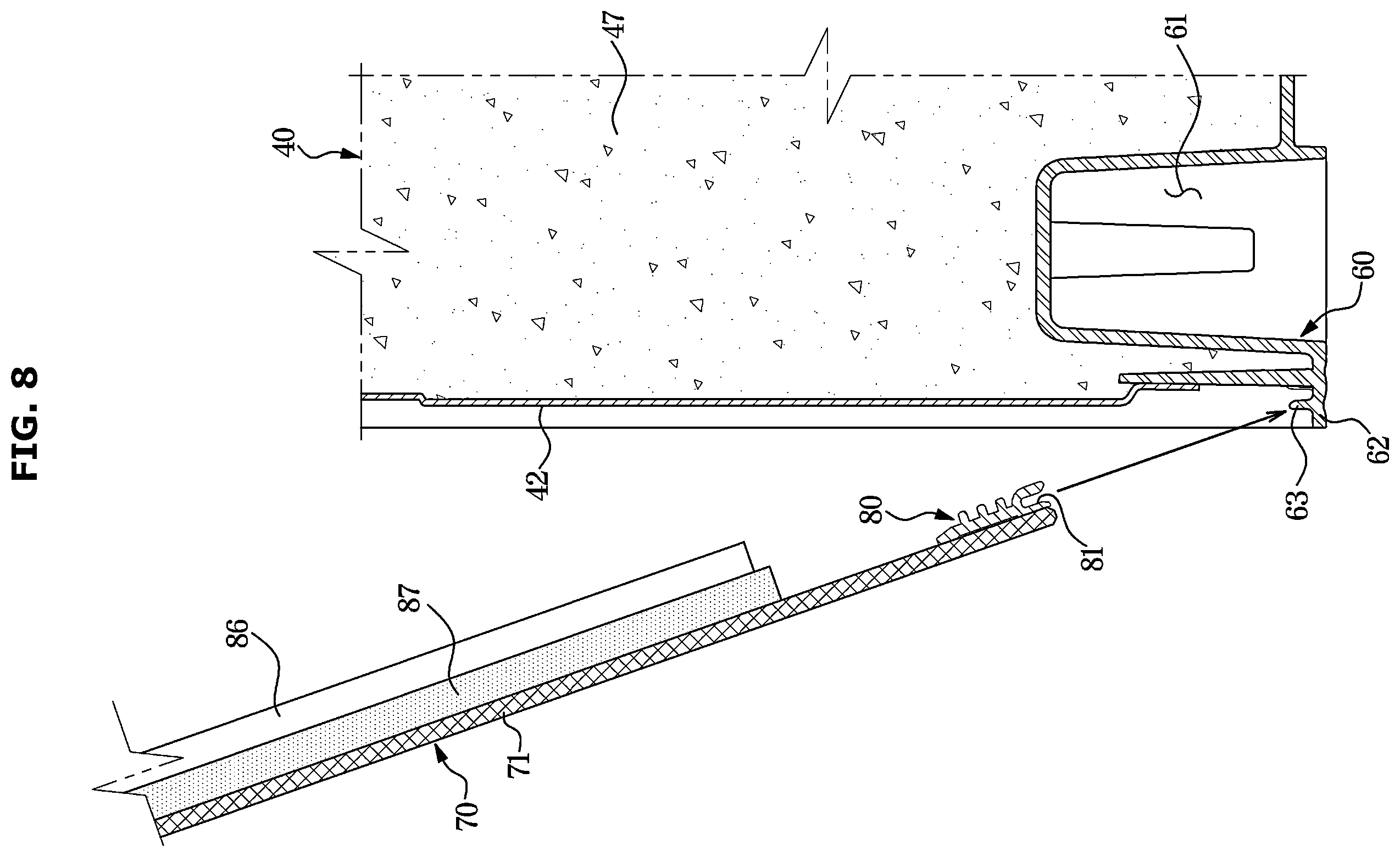 Patent US12613063 Figure 8 – Refrigerator and home appliance