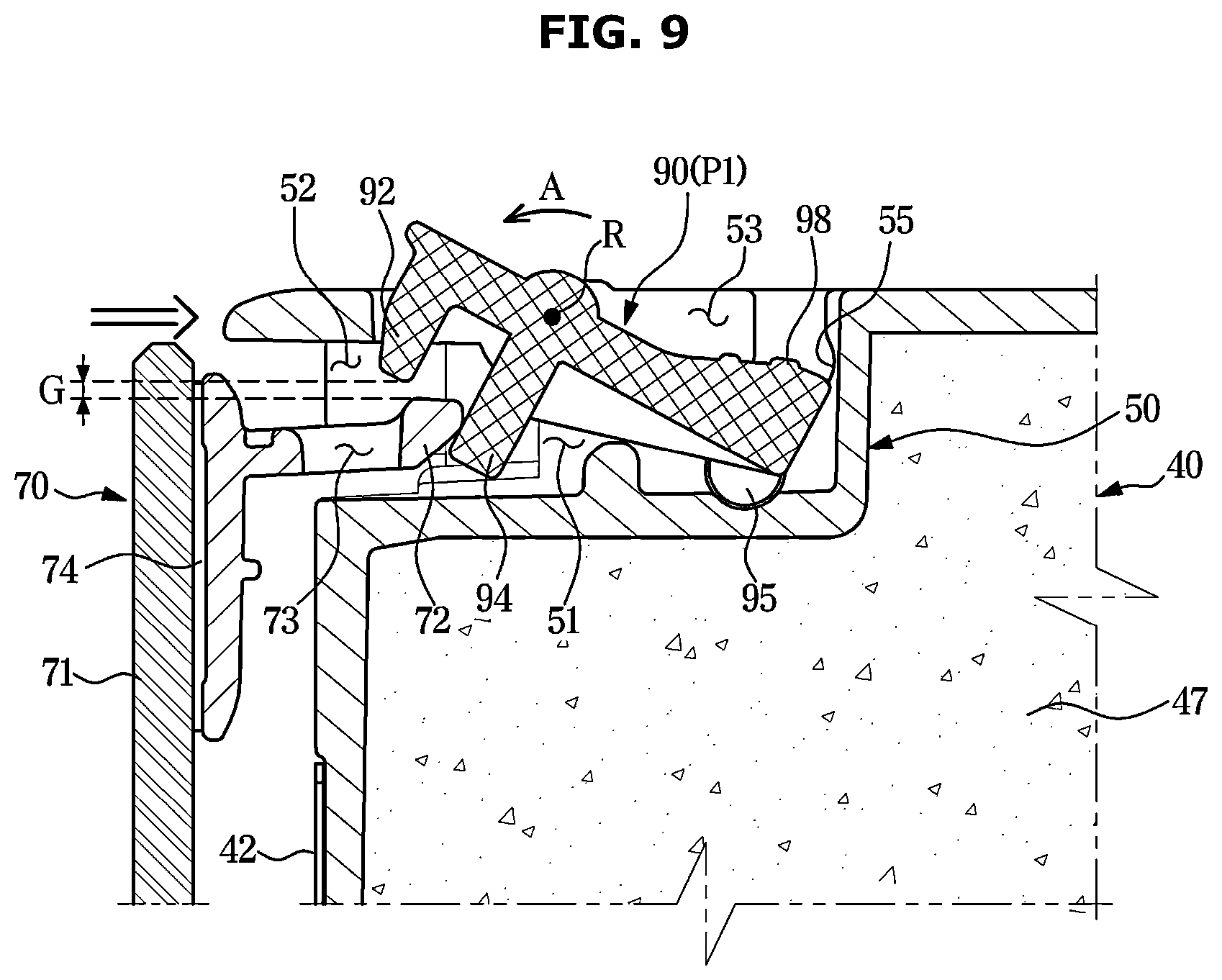 Patent US12613063 Figure 9 – Refrigerator and home appliance