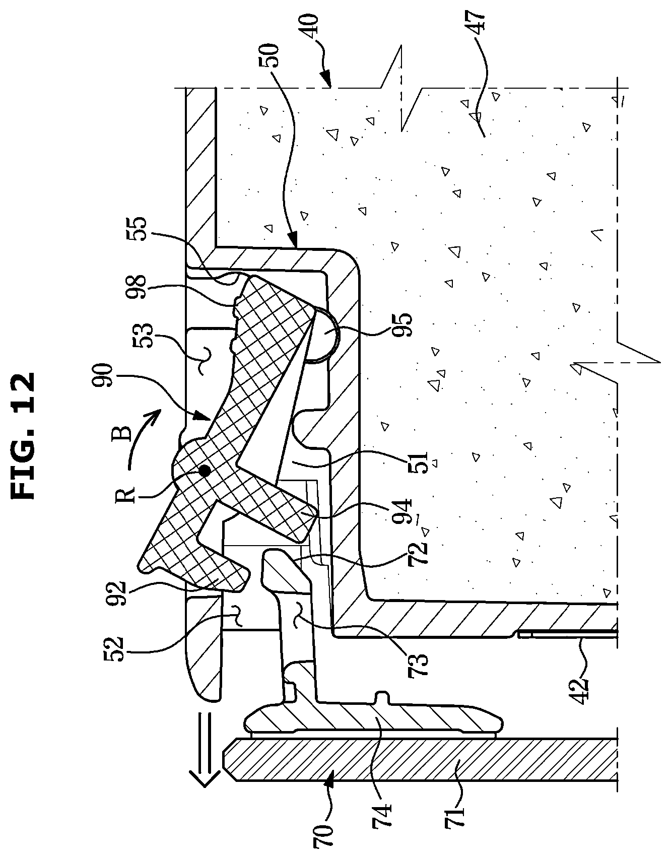 Patent US12613063 Figure 12 – Refrigerator and home appliance