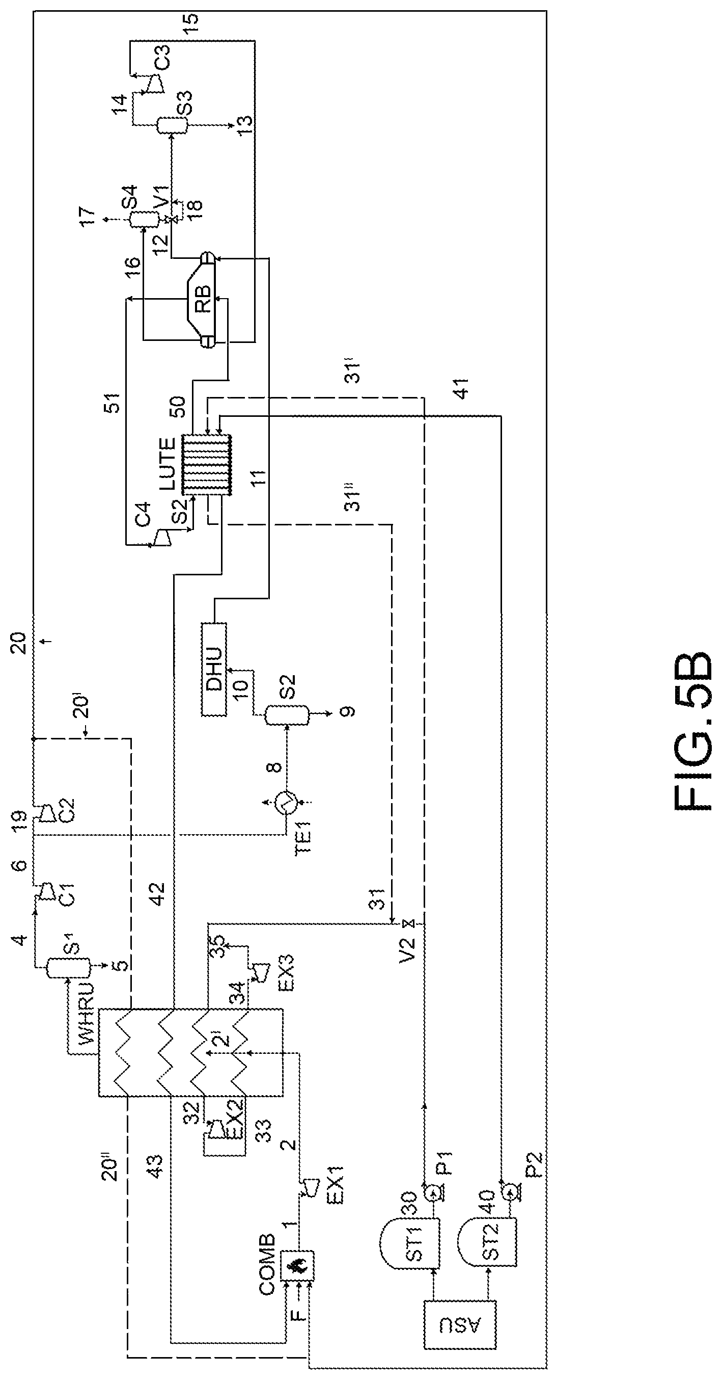 Patent US12613064 Figure 7 – Power generation process utilizing fuel, liquid air and/or oxygen with zero CO 2 emissions