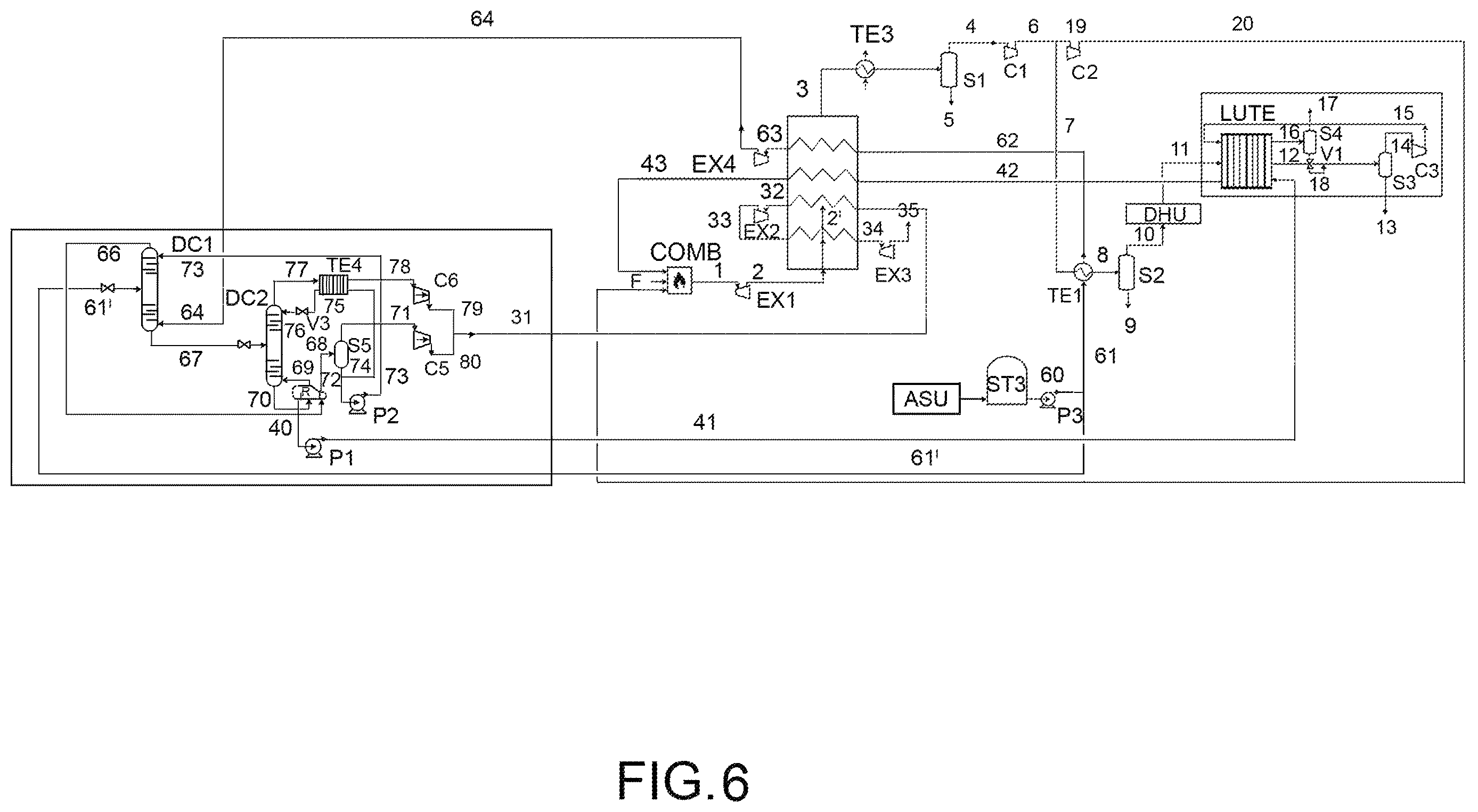 Patent US12613064 Figure 8 – Power generation process utilizing fuel, liquid air and/or oxygen with zero CO 2 emissions