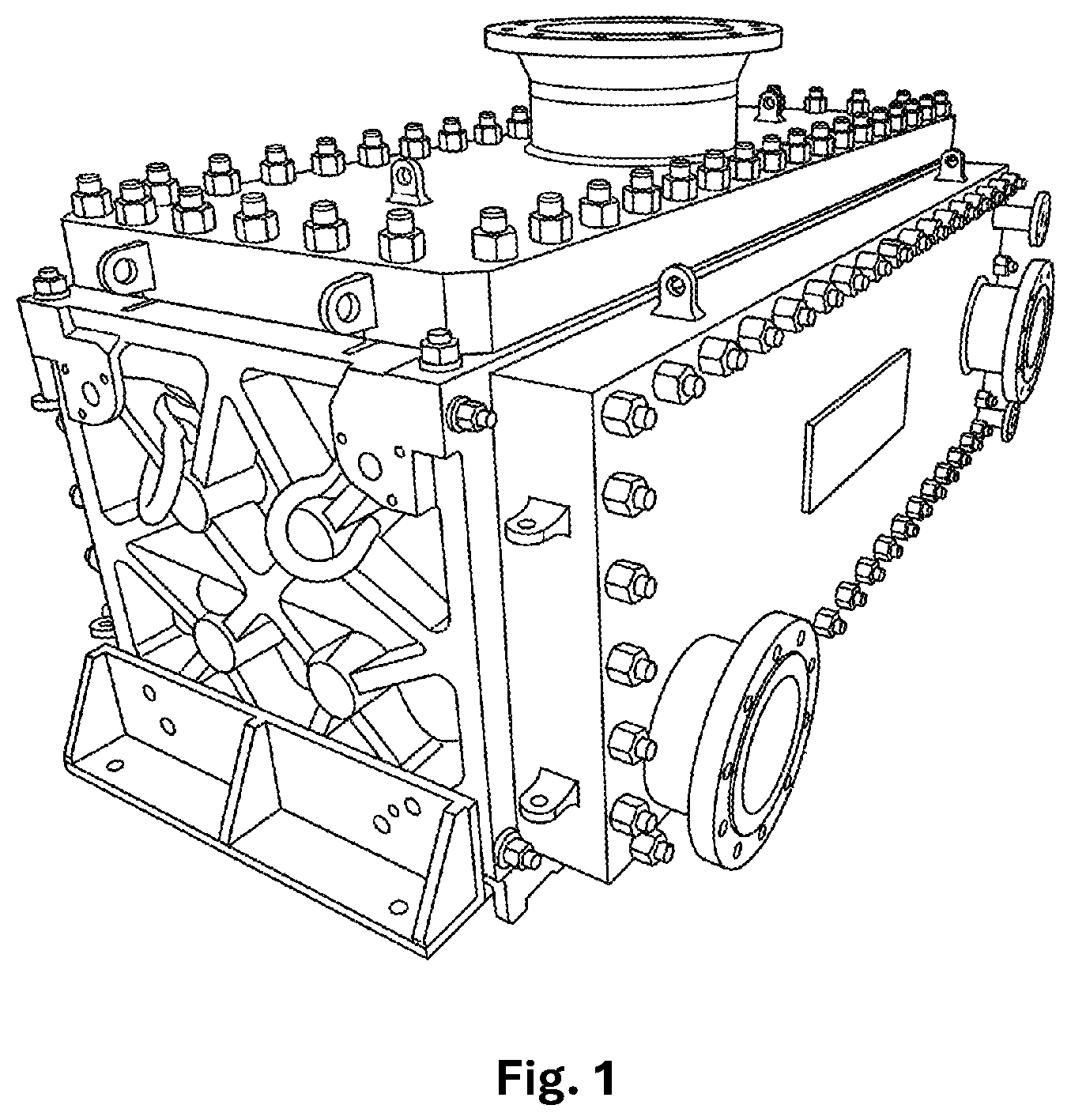 Patent US12613067 Figure 1 – Plate heat exchanger comprising plates with cutouts