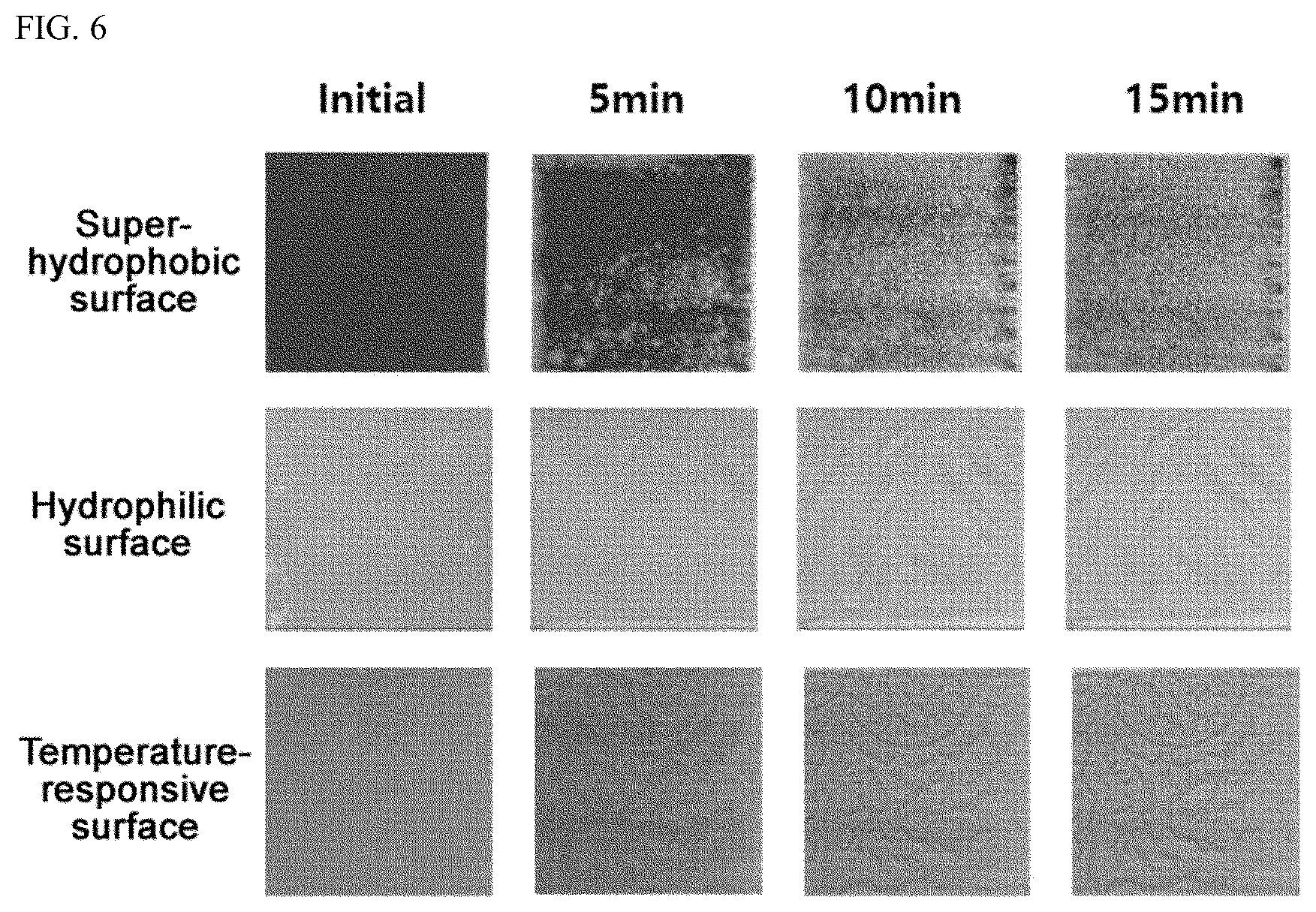 Patent US12613069 Figure 5 – Method for forming temperature-responsive hydrophilic-hydrophobic conversion surface, and temperature-responsive hydrophilic-hydrophobic conversion surface and heat exchanger, using same