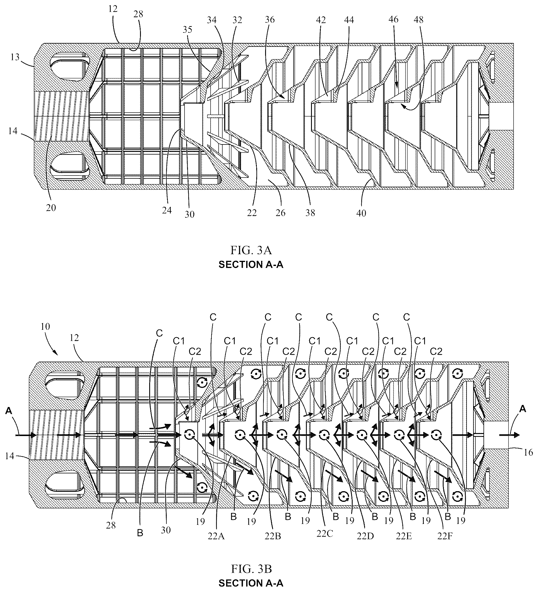 Patent US12613072 Figure 2 – Fluid pressure dampener with structurally improved baffles