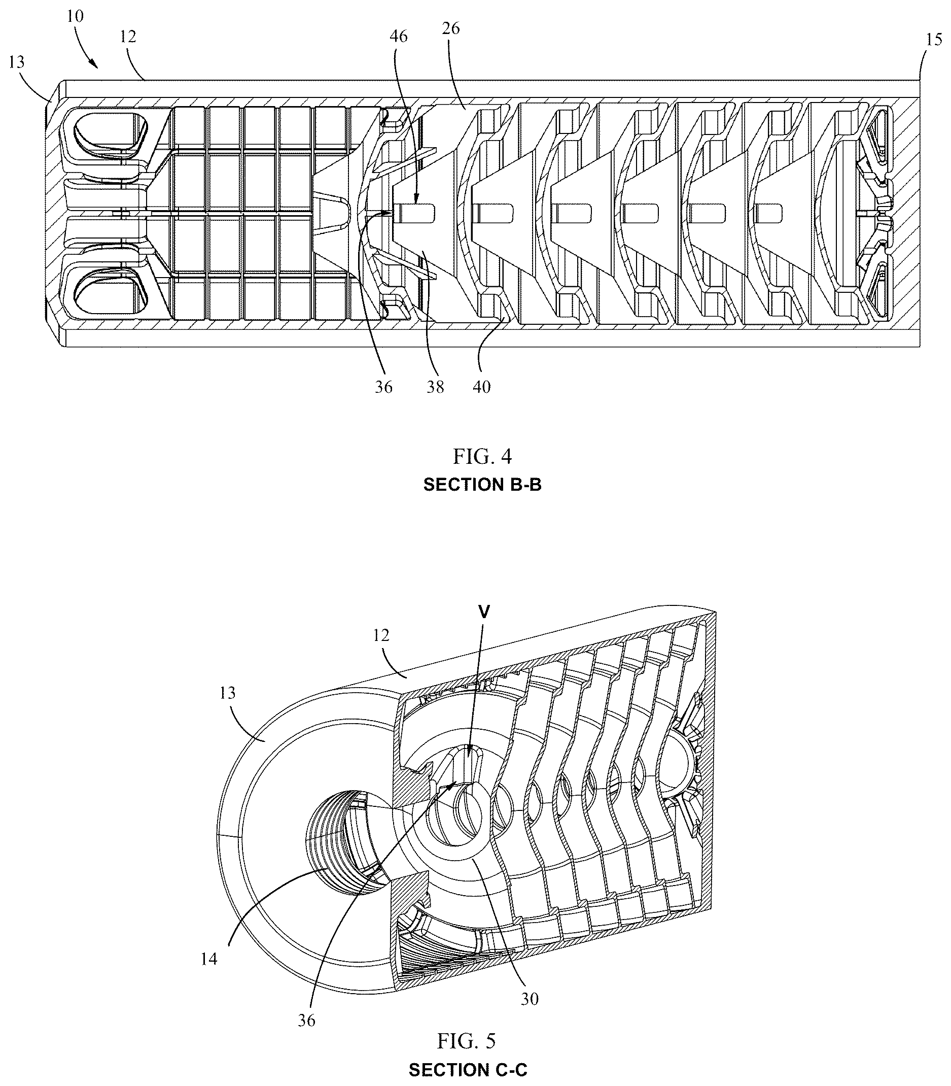 Patent US12613072 Figure 3 – Fluid pressure dampener with structurally improved baffles