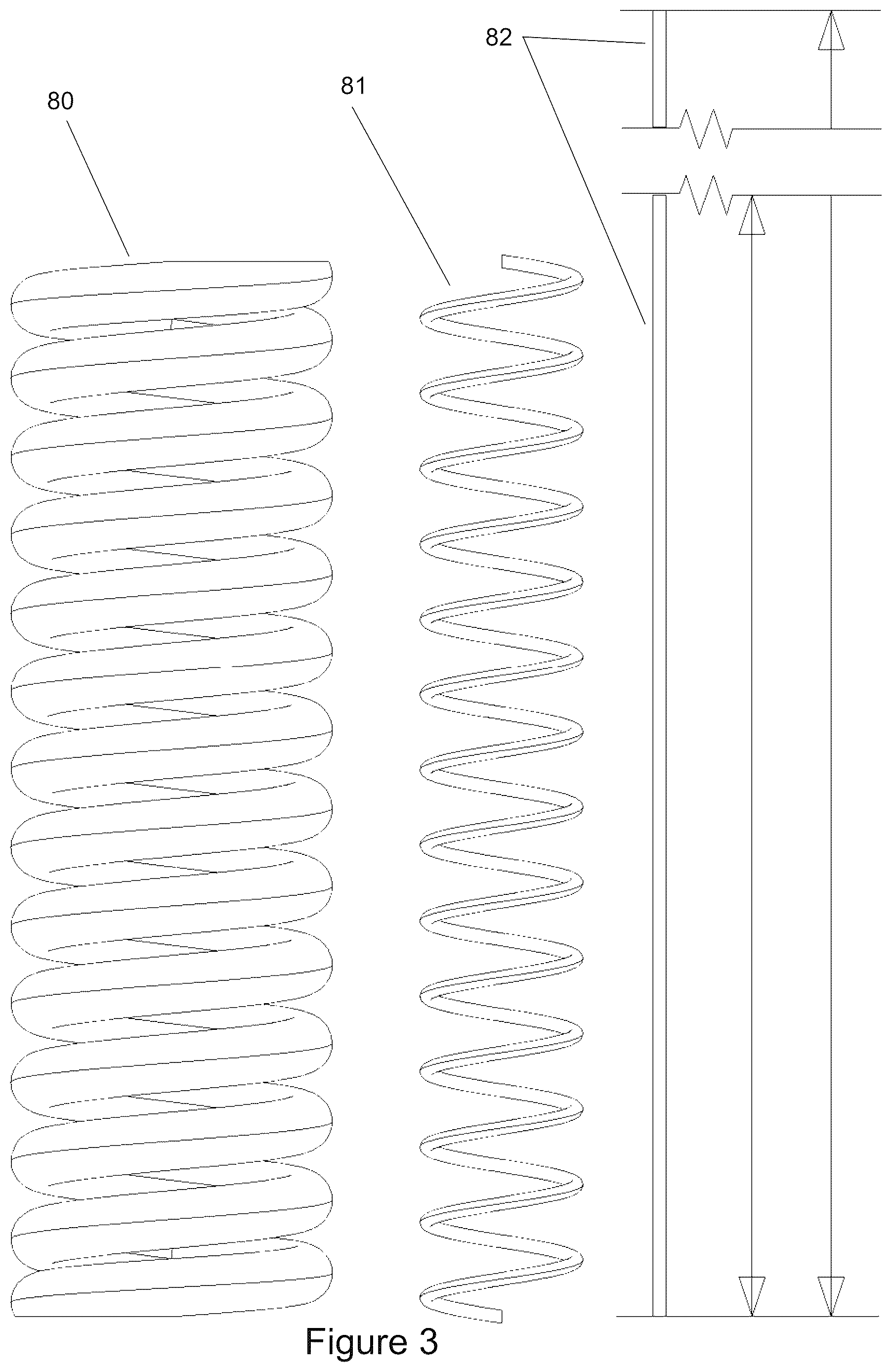 Patent US12613074 Figure 3 – Archery bow with axial tensile springs and slope-based CAMS