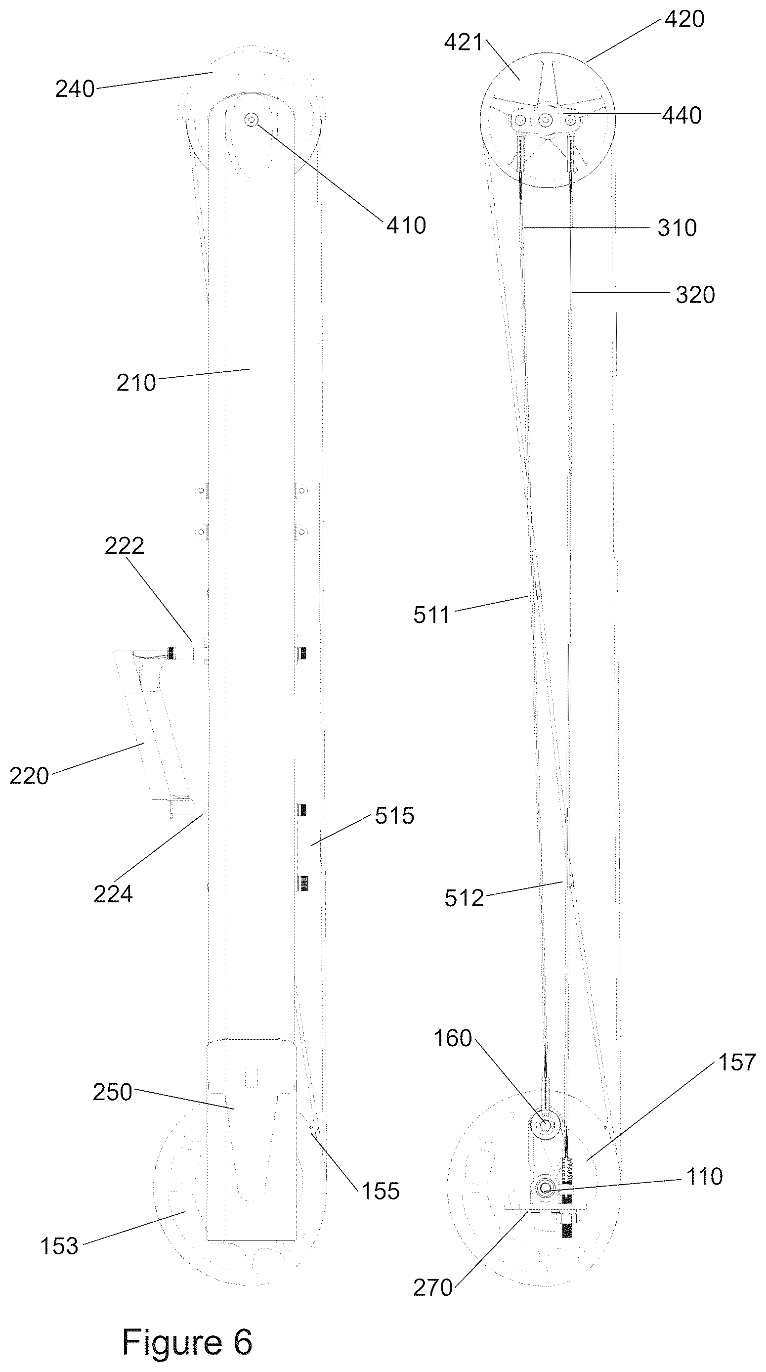 Patent US12613074 Figure 6 – Archery bow with axial tensile springs and slope-based CAMS