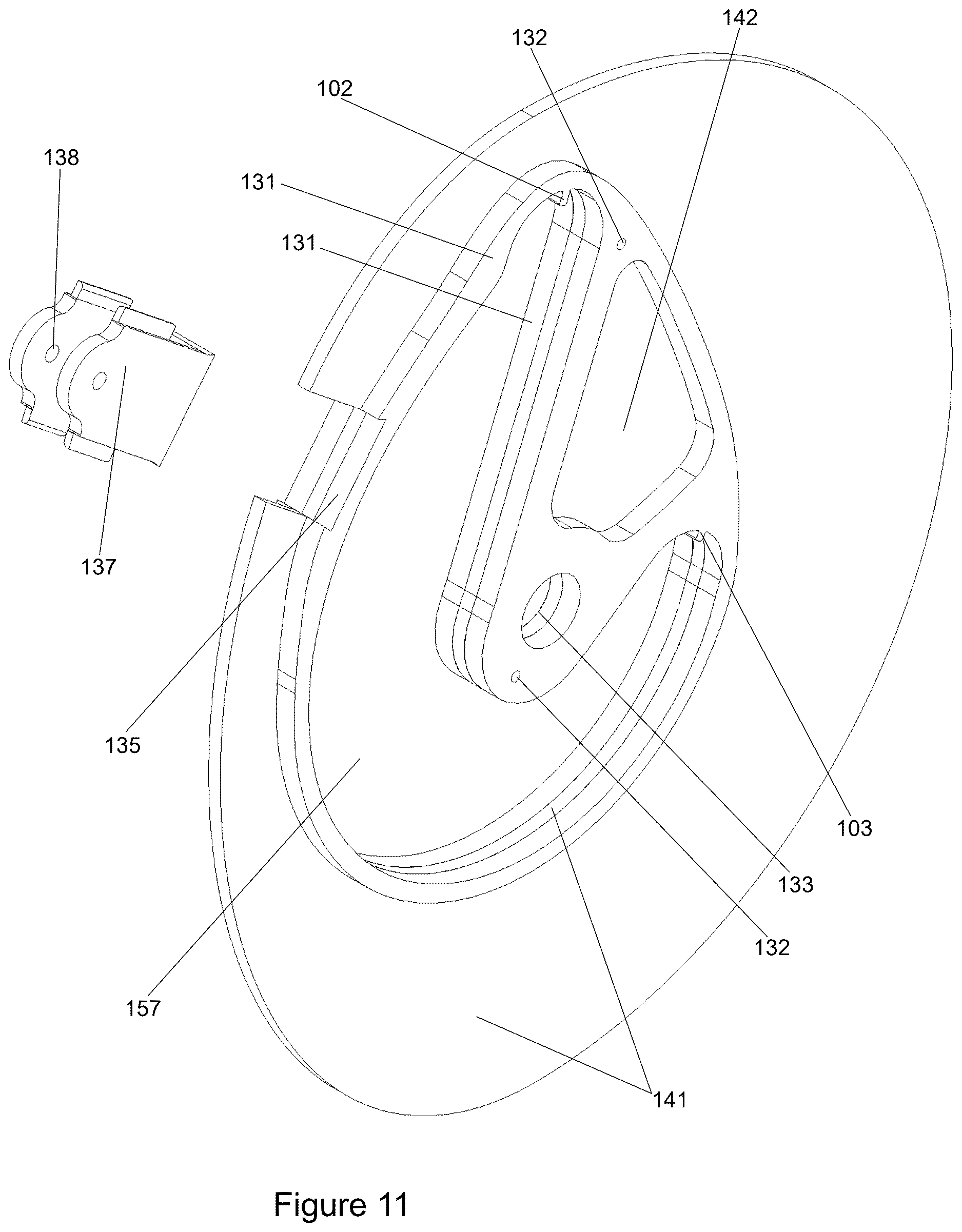 Patent US12613074 Figure 11 – Archery bow with axial tensile springs and slope-based CAMS