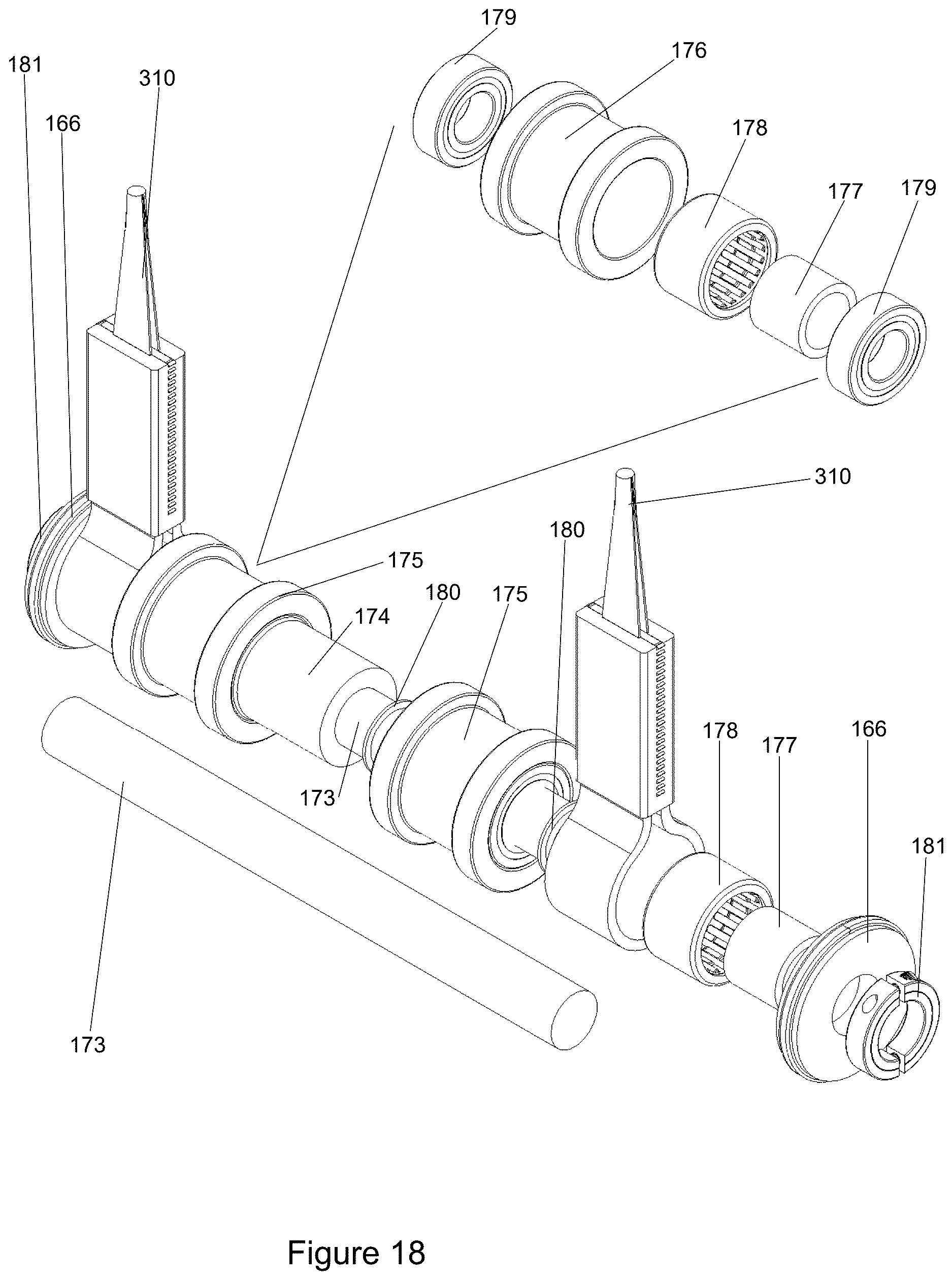 Patent US12613074 Figure 18 – Archery bow with axial tensile springs and slope-based CAMS