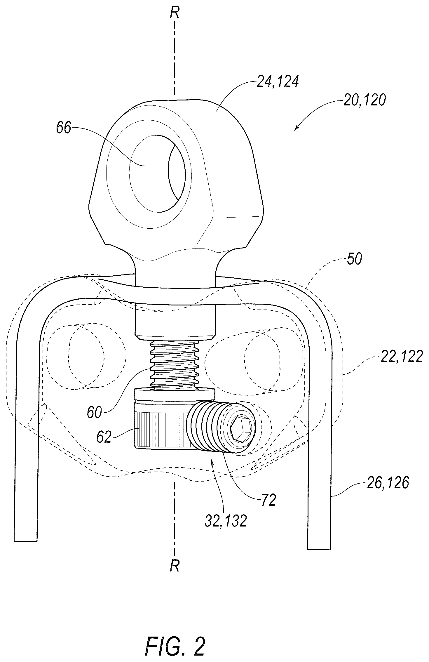 Patent US12613075 Figure 2 – Cable adjustment assembly for compound bow