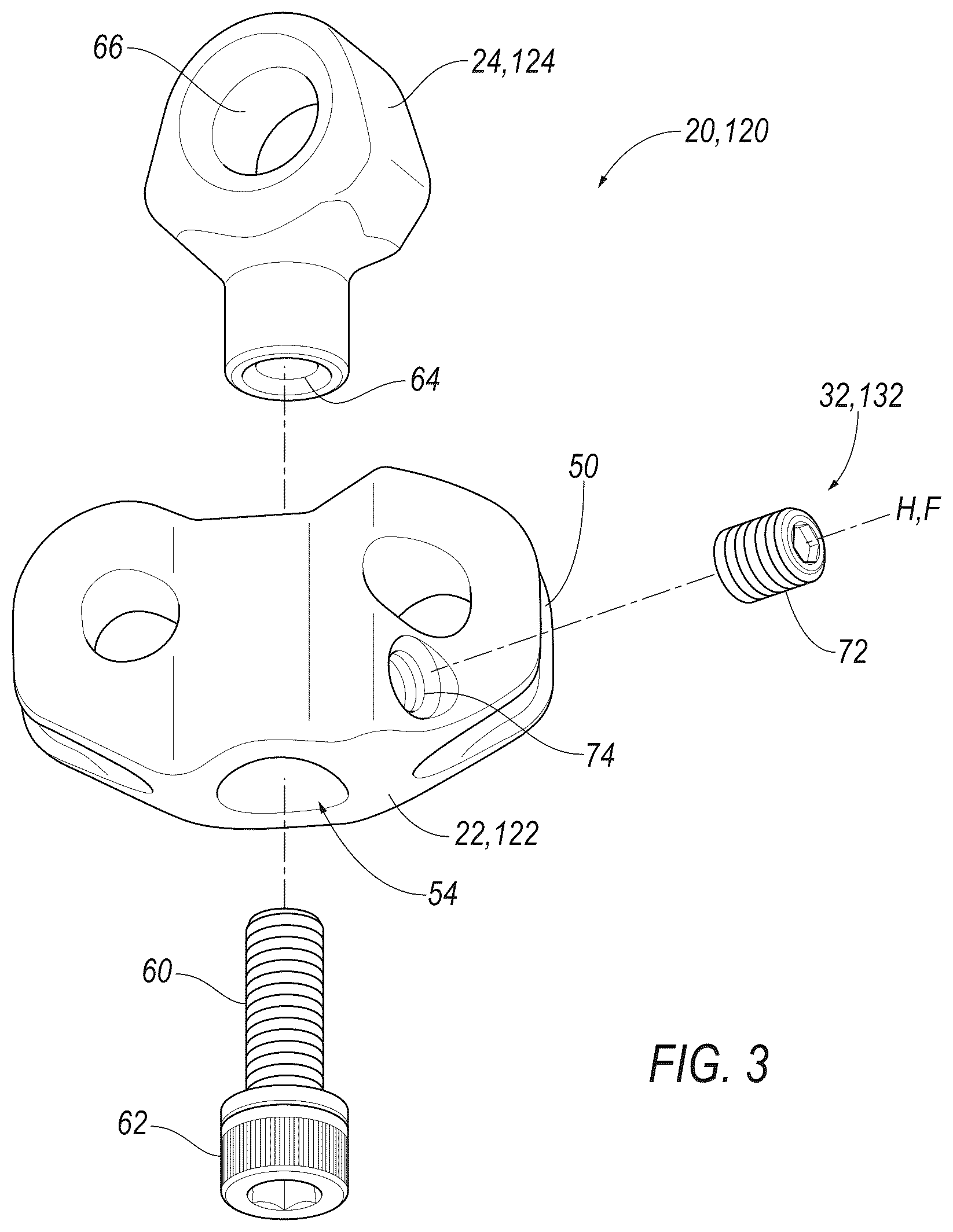 Patent US12613075 Figure 3 – Cable adjustment assembly for compound bow