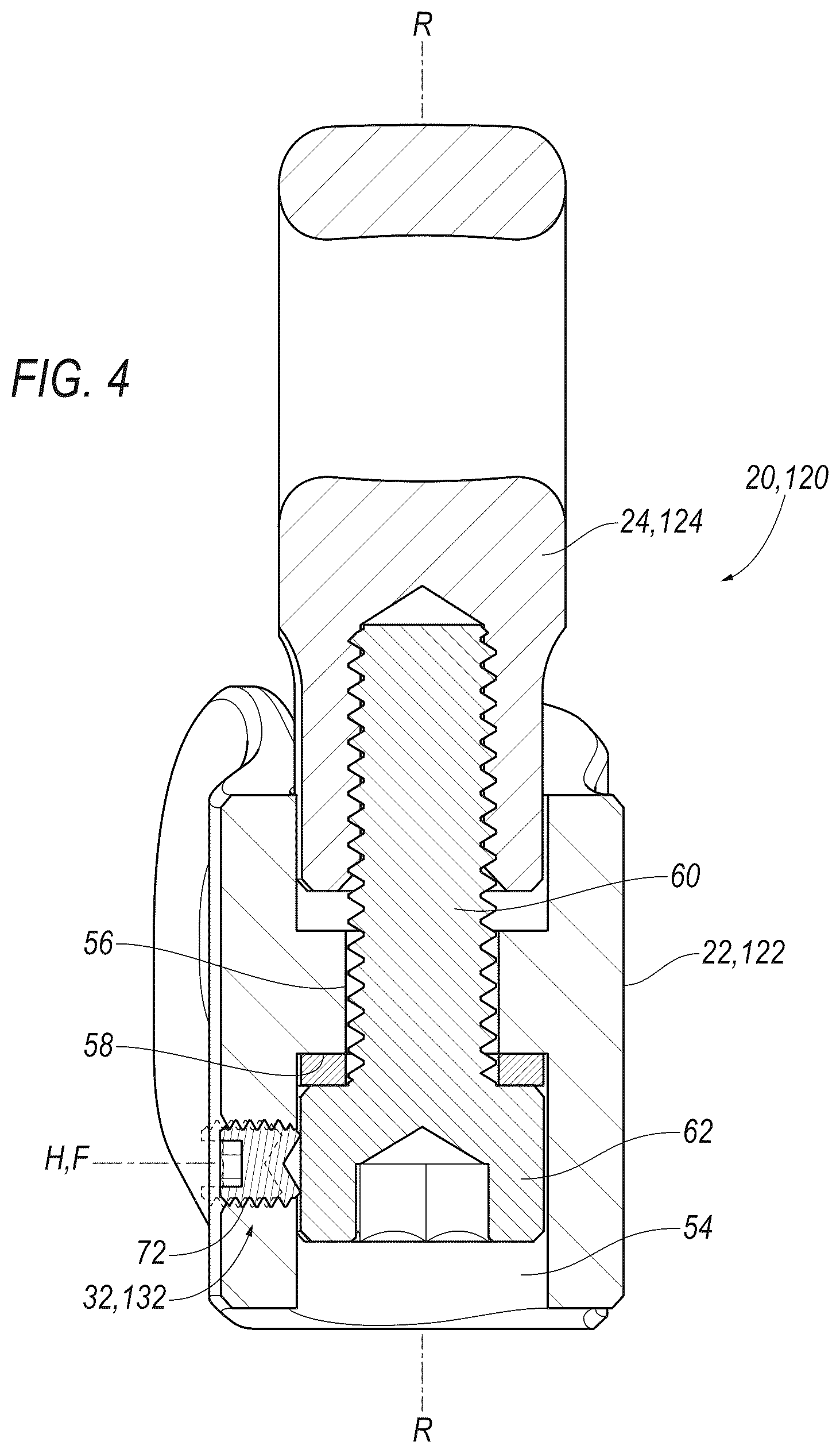 Patent US12613075 Figure 4 – Cable adjustment assembly for compound bow