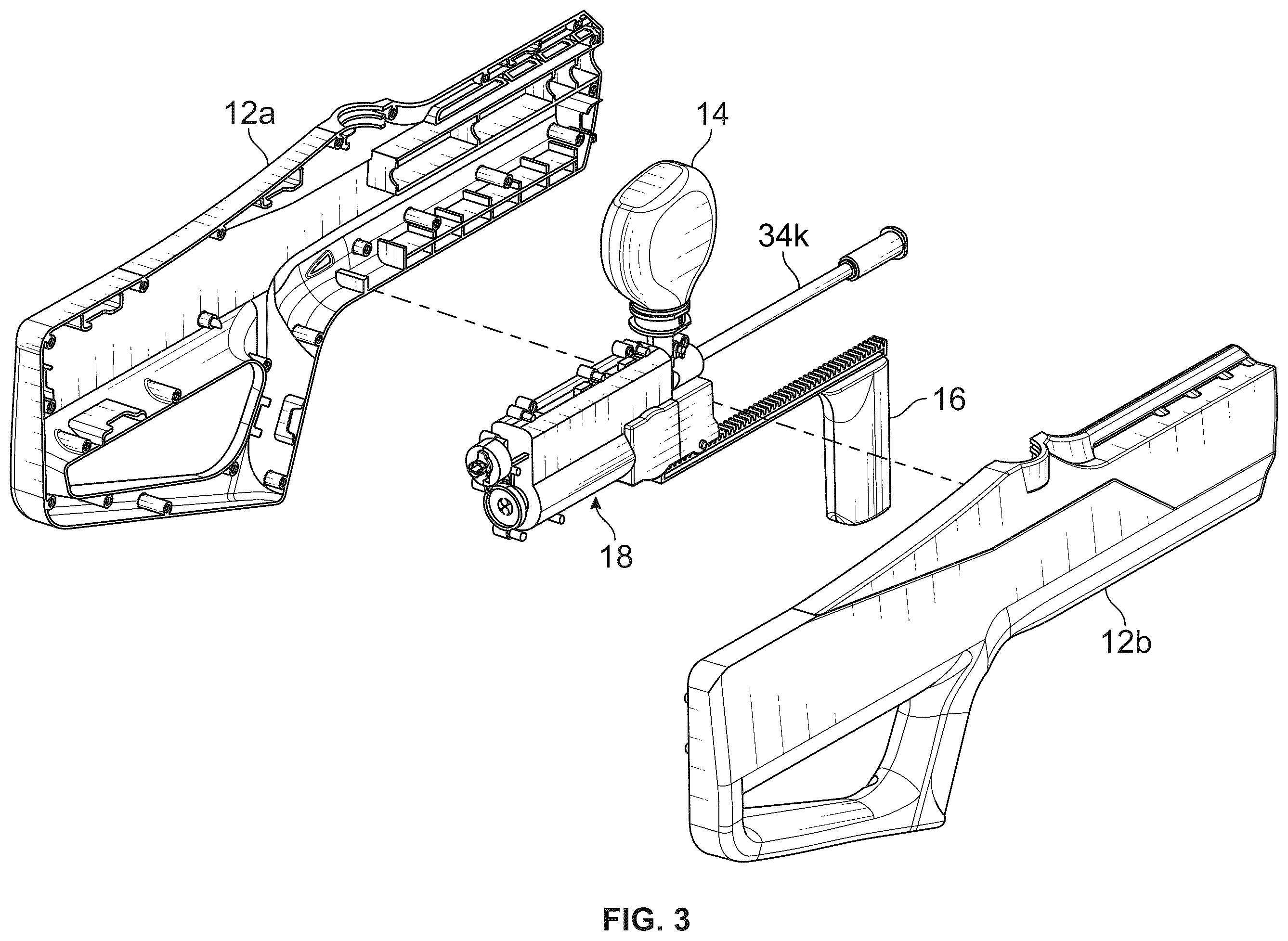 Patent US12613076 Figure 3 – Pneumatic launching apparatus employing barrel cam driving pathways and methods