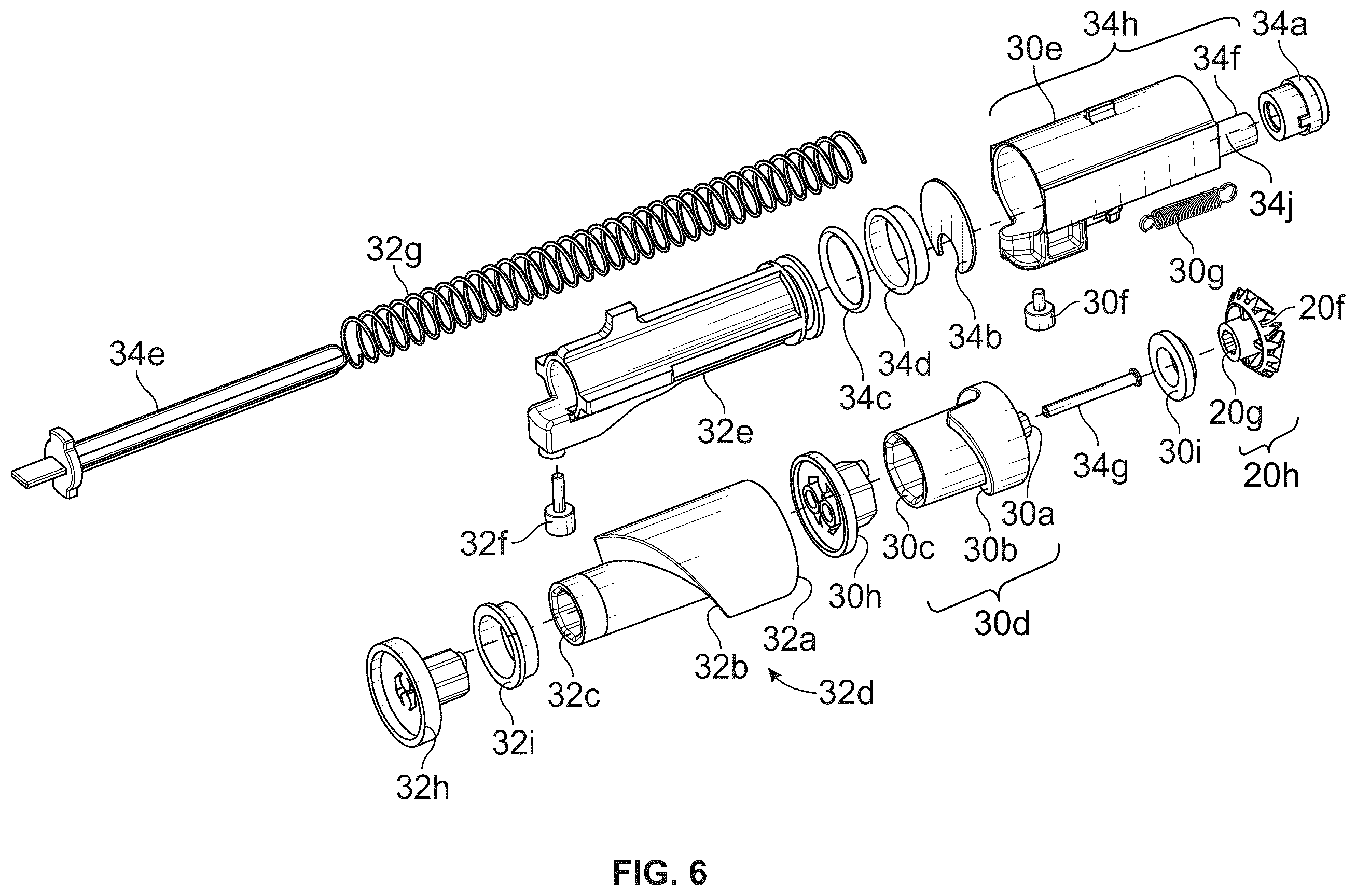 Patent US12613076 Figure 6 – Pneumatic launching apparatus employing barrel cam driving pathways and methods