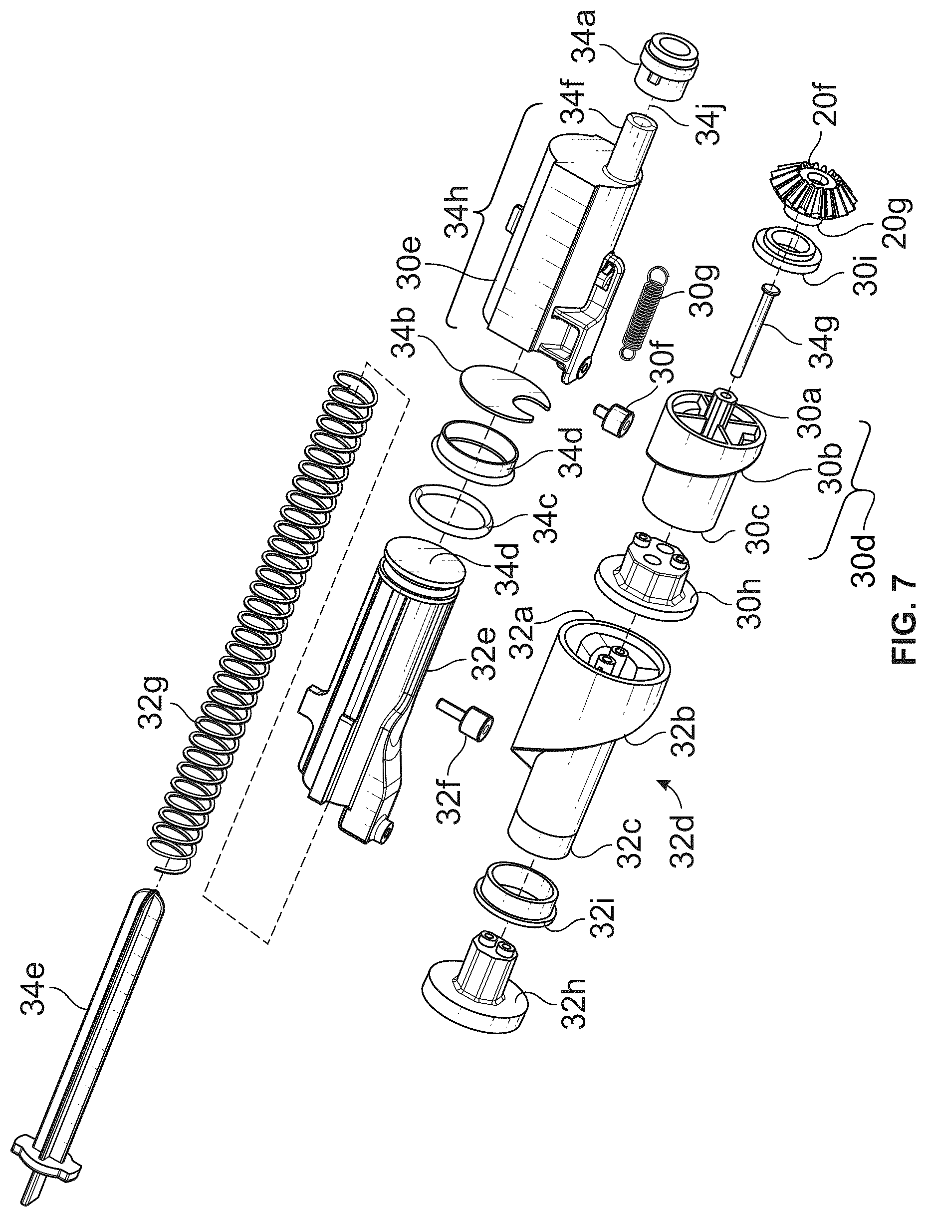 Patent US12613076 Figure 7 – Pneumatic launching apparatus employing barrel cam driving pathways and methods