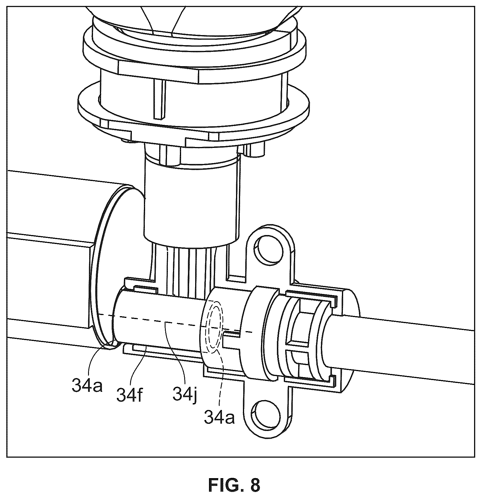 Patent US12613076 Figure 8 – Pneumatic launching apparatus employing barrel cam driving pathways and methods