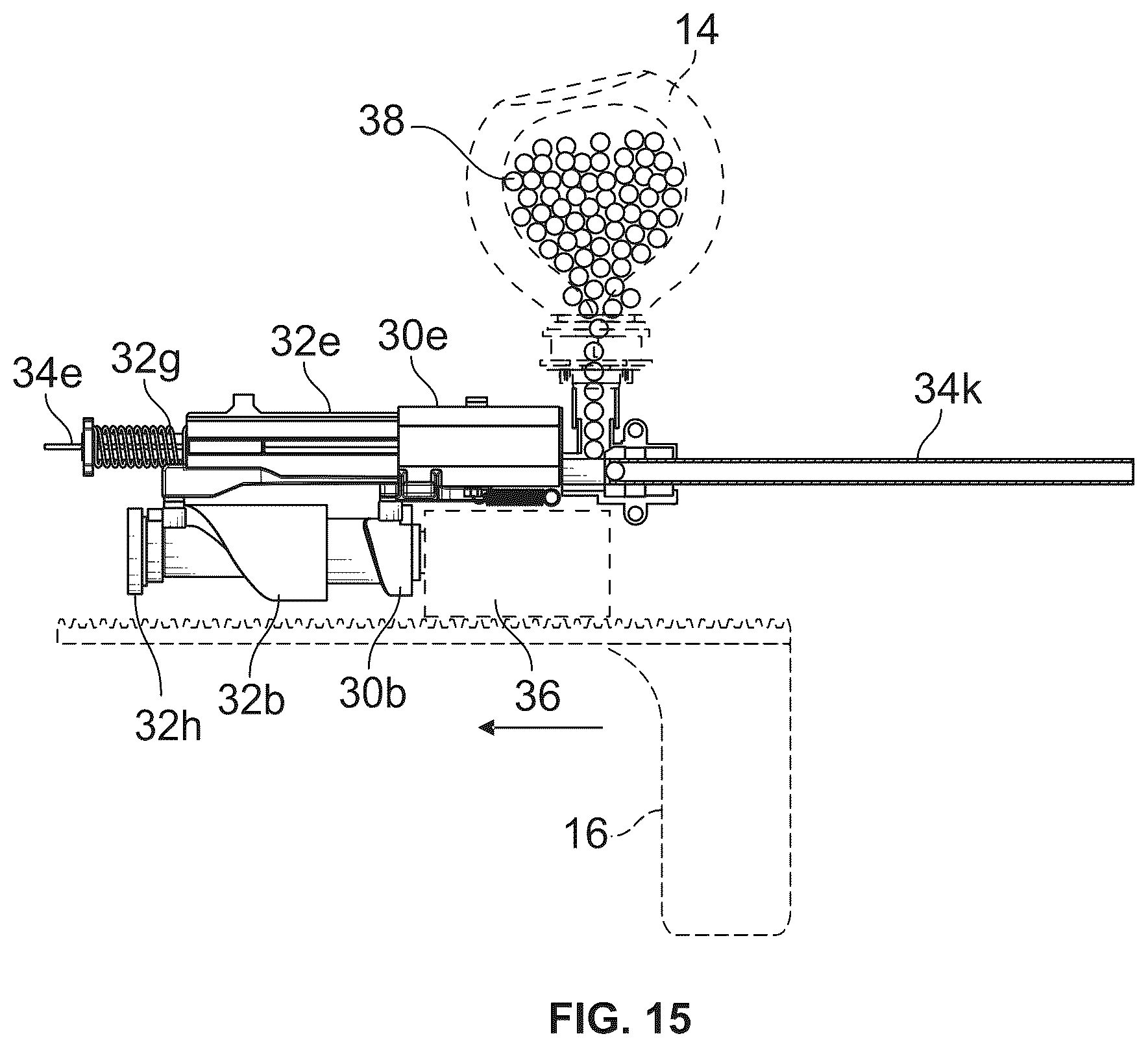 Patent US12613076 Figure 15 – Pneumatic launching apparatus employing barrel cam driving pathways and methods