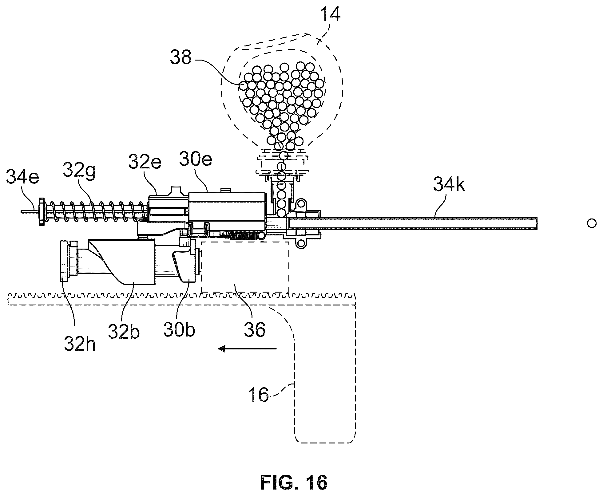 Patent US12613076 Figure 16 – Pneumatic launching apparatus employing barrel cam driving pathways and methods
