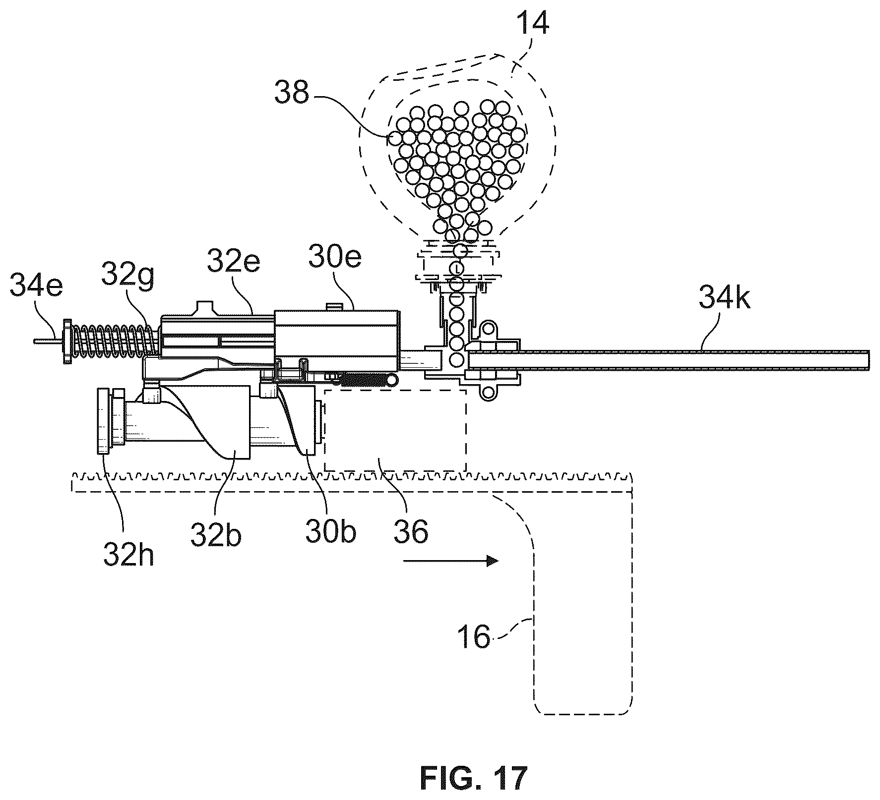 Patent US12613076 Figure 17 – Pneumatic launching apparatus employing barrel cam driving pathways and methods