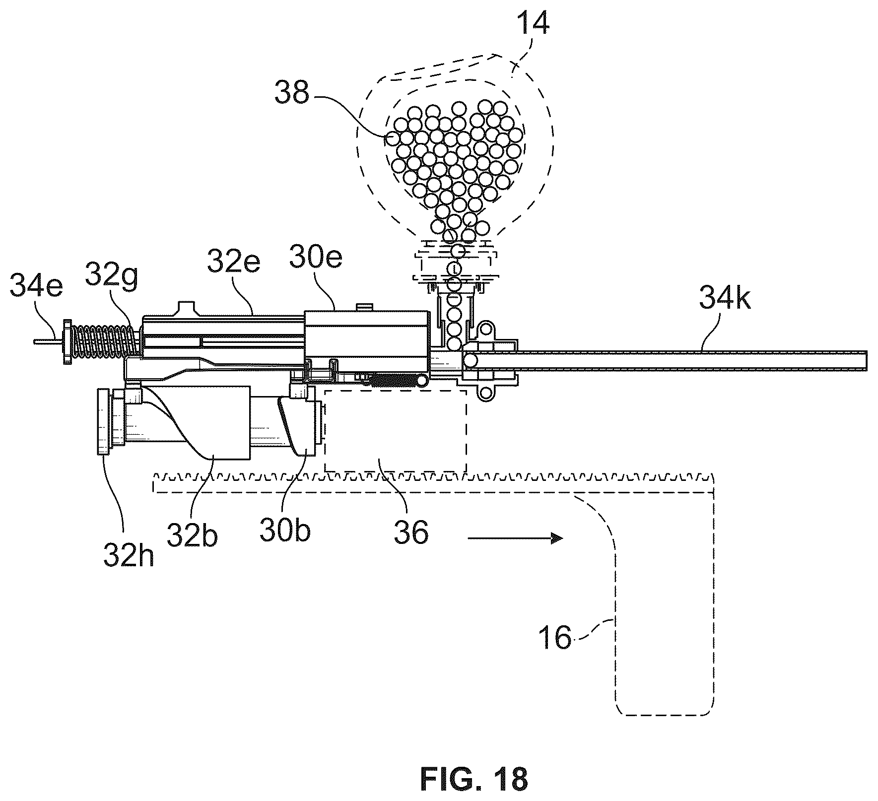 Patent US12613076 Figure 18 – Pneumatic launching apparatus employing barrel cam driving pathways and methods