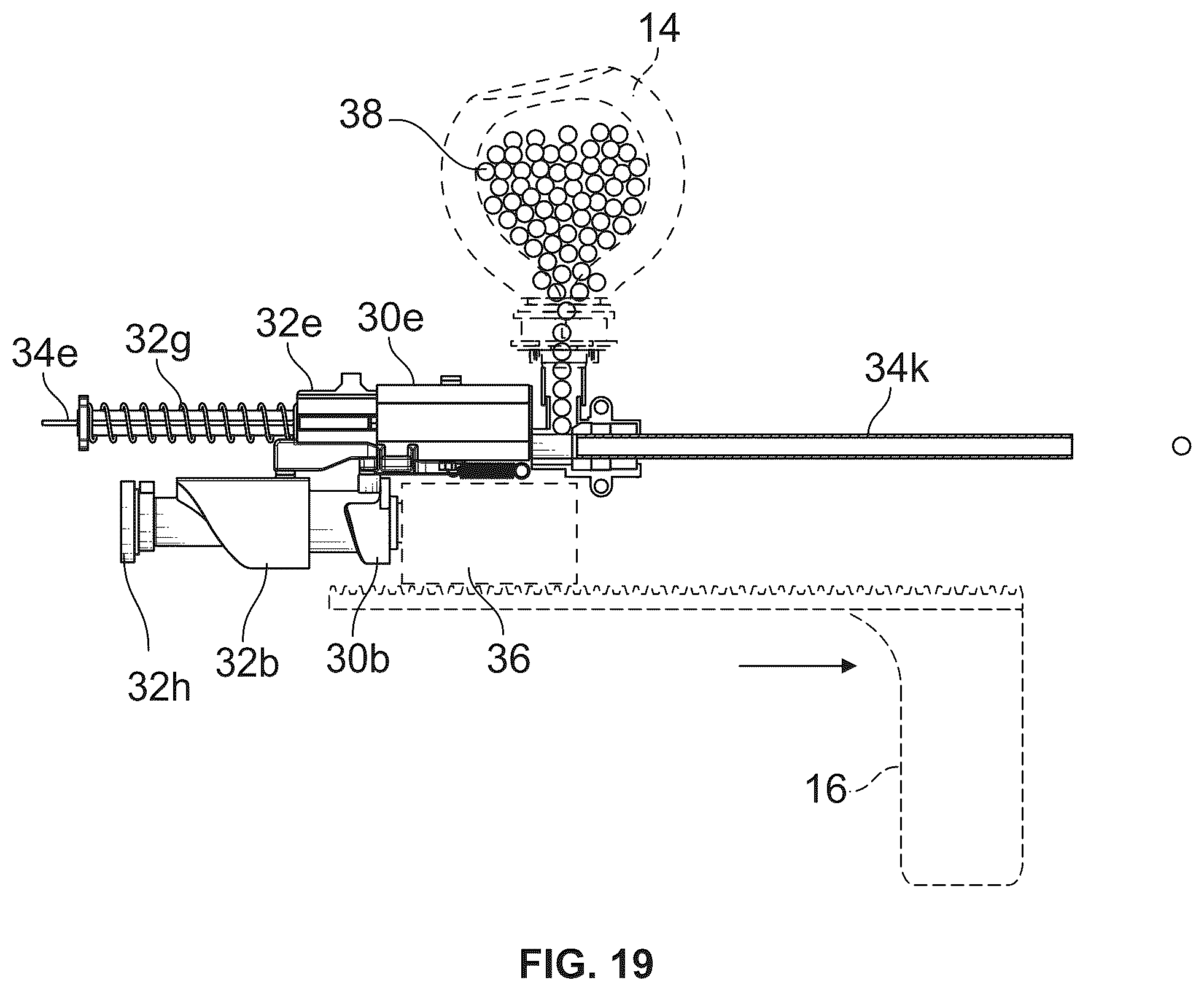 Patent US12613076 Figure 19 – Pneumatic launching apparatus employing barrel cam driving pathways and methods