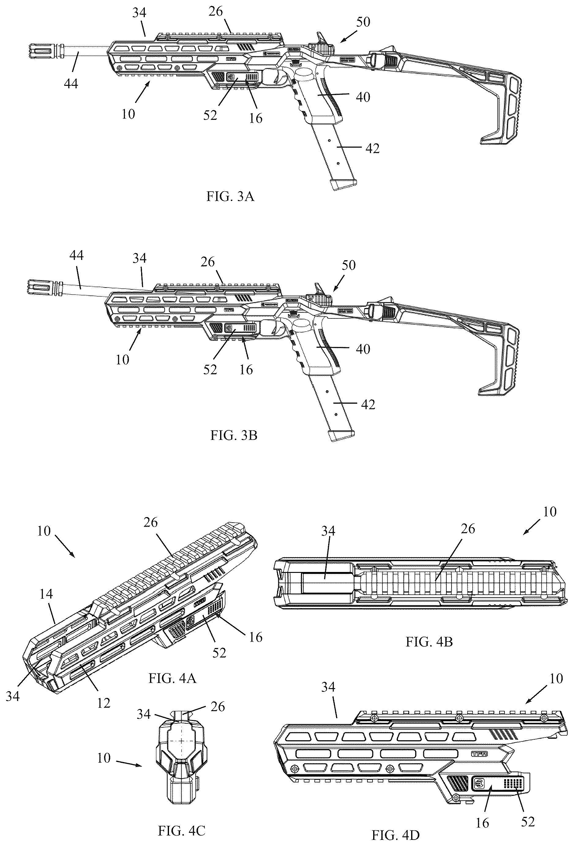 Patent US12613077 Figure 2 – Barrel shroud for tilting barrel