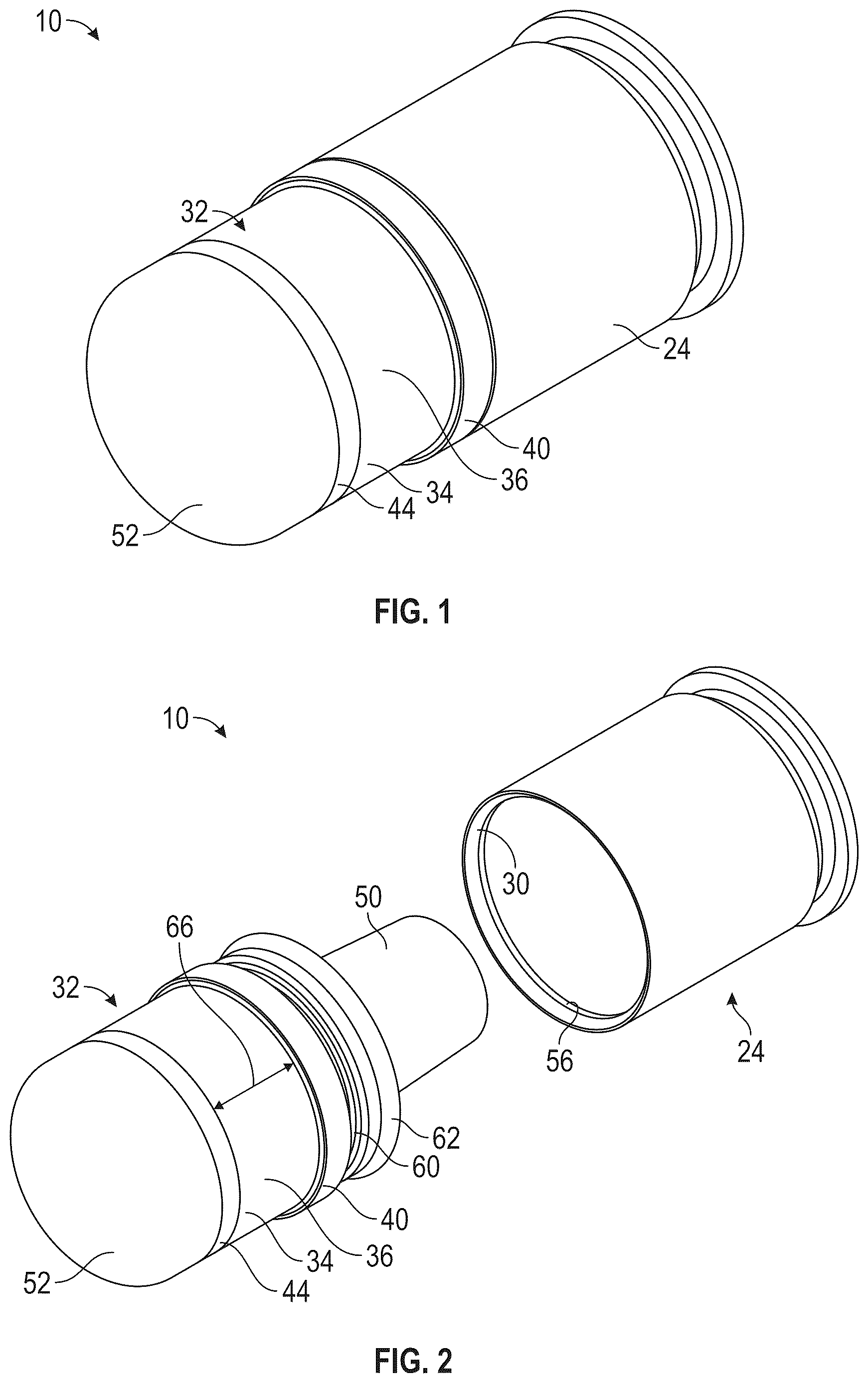 Patent US12613083 Figure 1 – Configuration for spin stabilized less lethal munitions