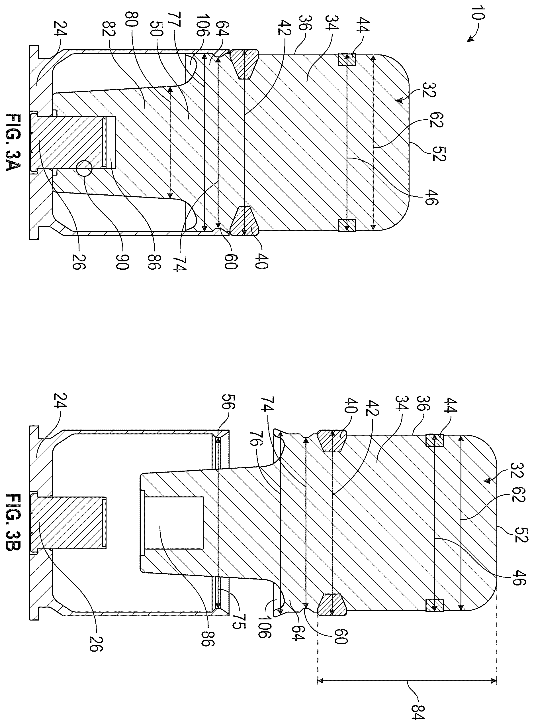 Patent US12613083 Figure 2 – Configuration for spin stabilized less lethal munitions
