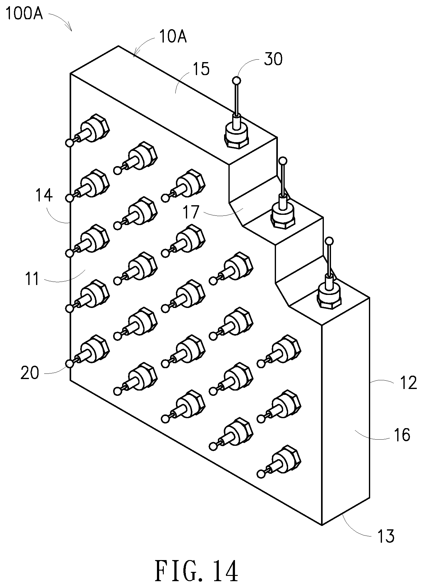 Patent US12613086 Figure 10 – Five-axis space precision measurement fixture