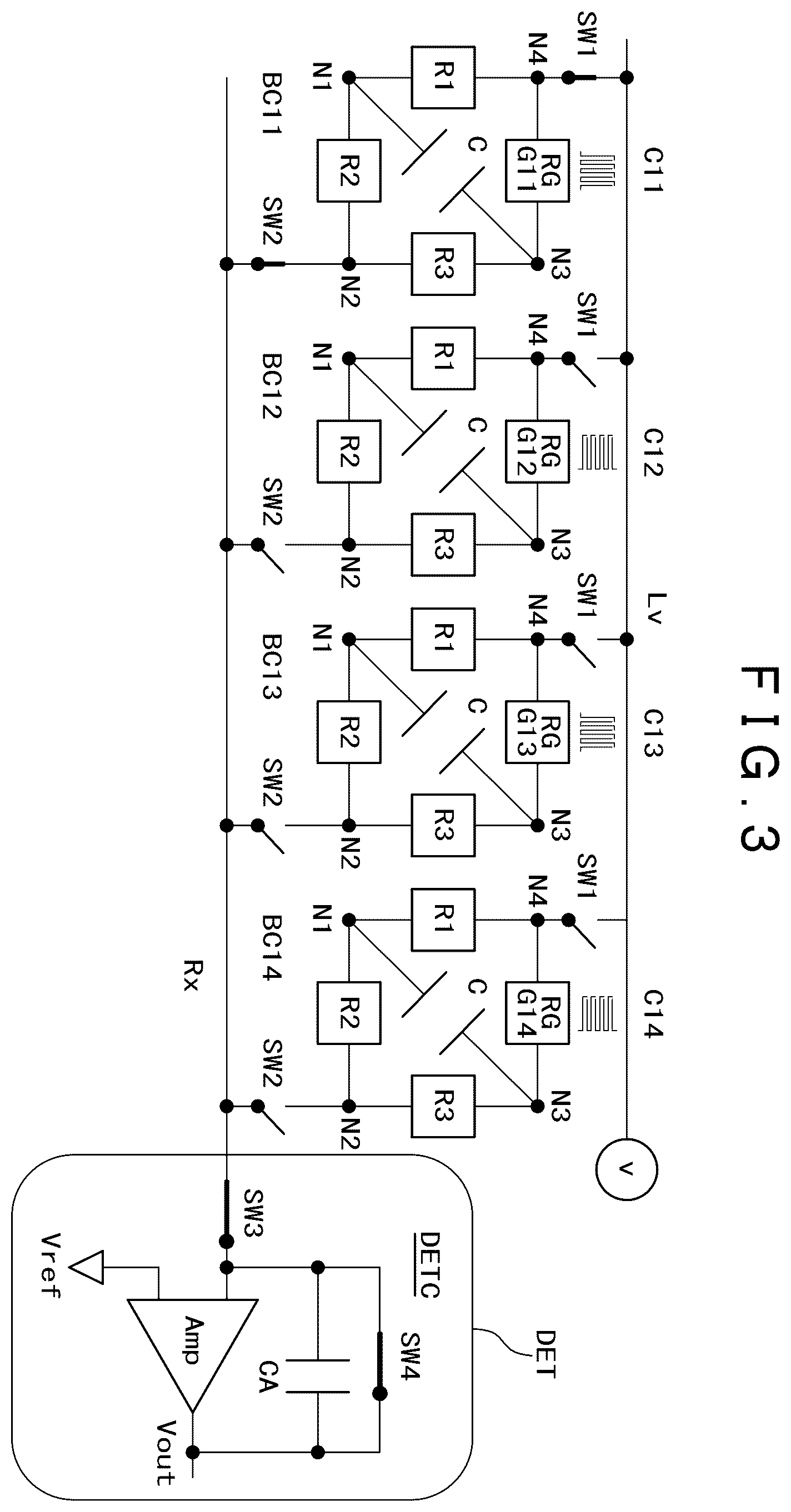 Patent US12613089 Figure 3 – Strain detection device with reduced number of wires