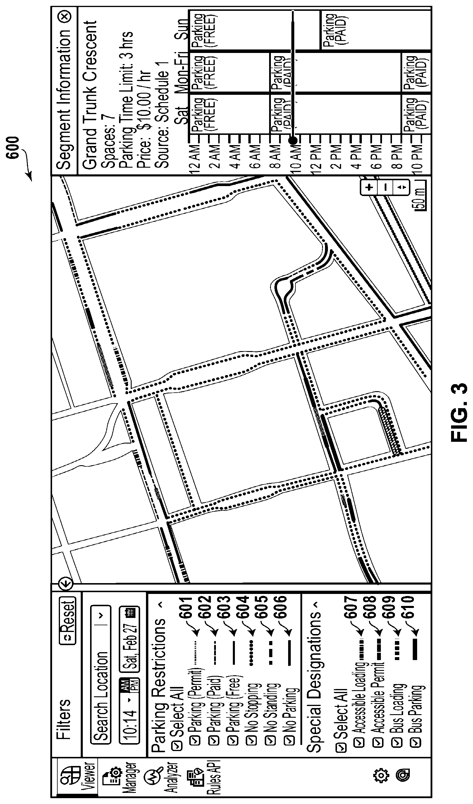 Patent US12613106 Figure 3 – Methods and systems for automatic generation and distribution of curbside map data