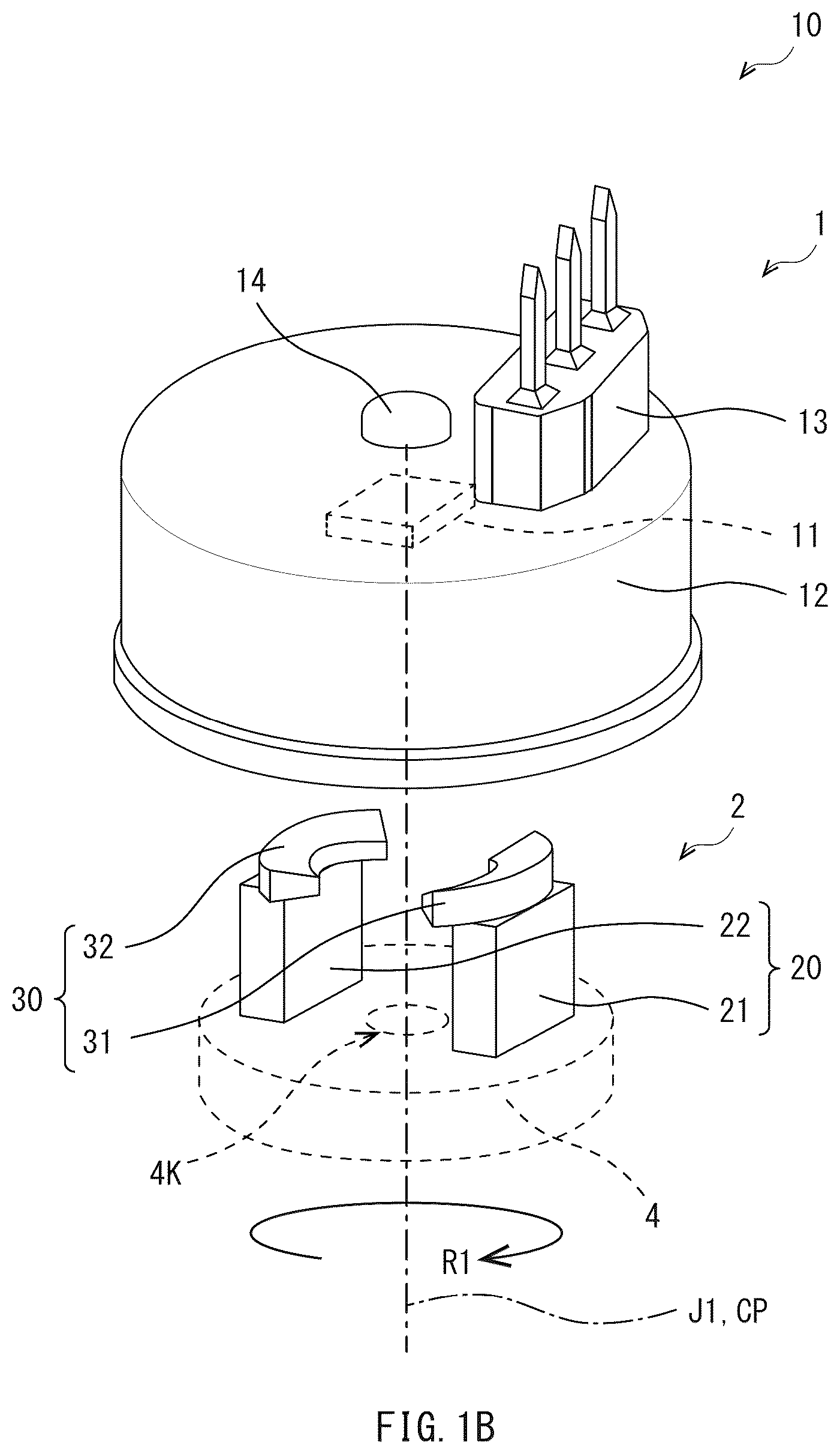 Patent US12613109 Figure 2 – Angle detection apparatus, angle detection system, park lock system, and pedal system